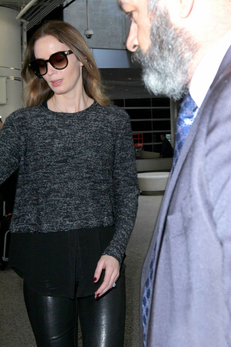 Emily Blunt at LAX Airport on Friday afternoon