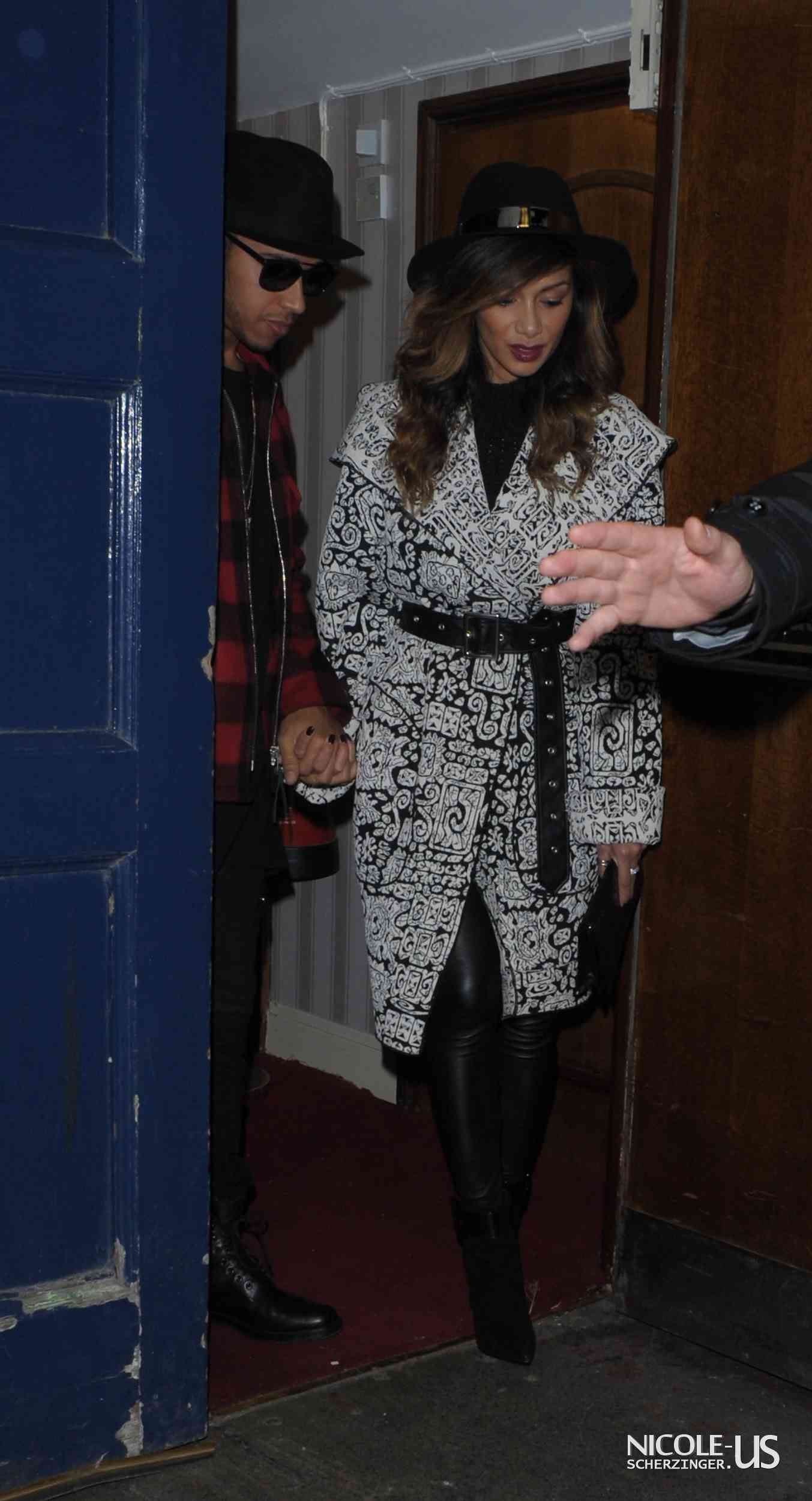 Nicole Scherzinger & Lewis Hamilton leaving the London Palladium Theatre