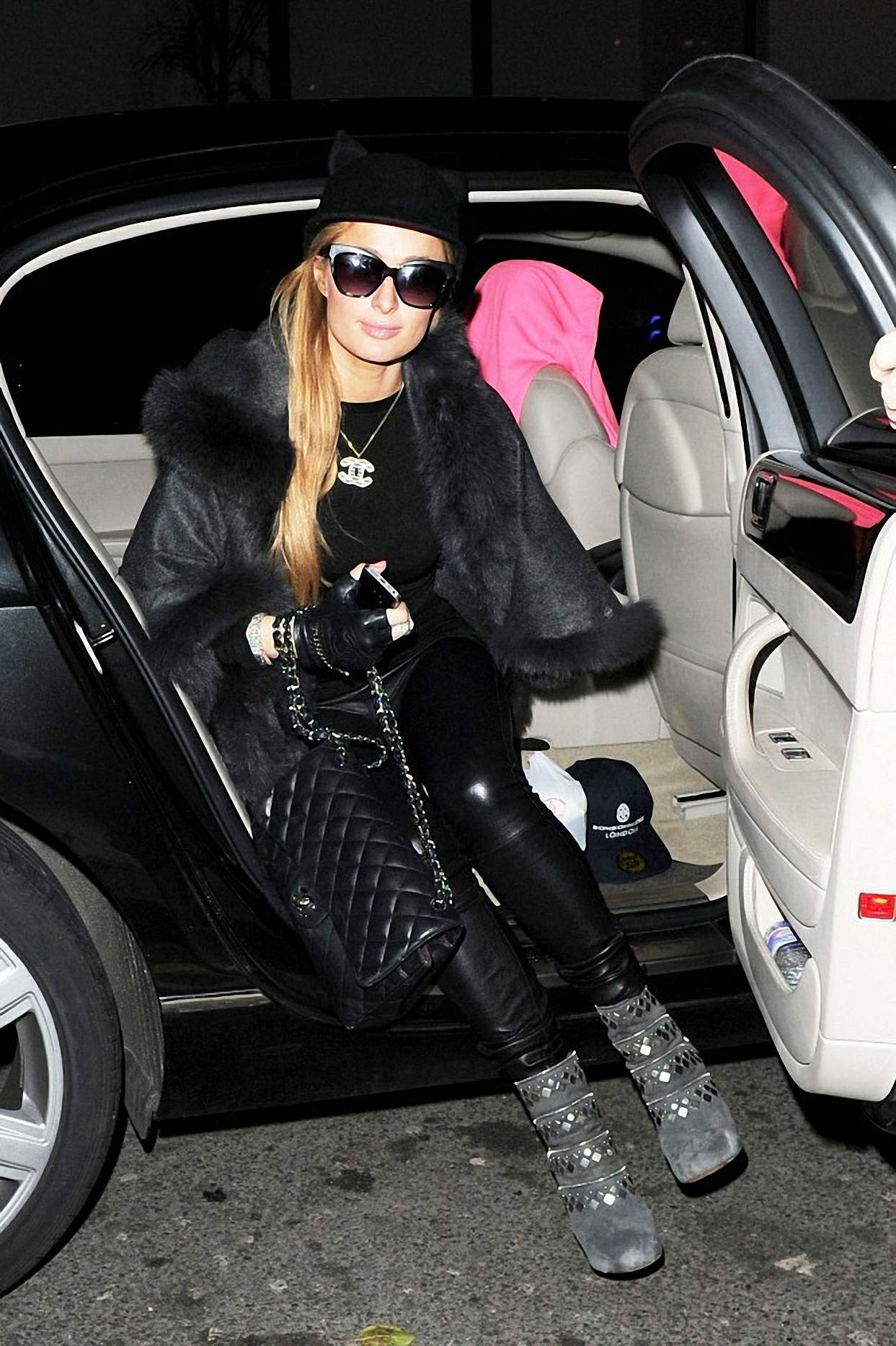 Paris Hilton is spotted at the Chiltern Firehouse