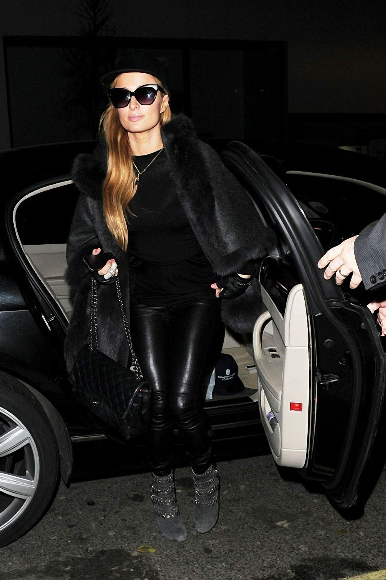 Paris Hilton is spotted at the Chiltern Firehouse