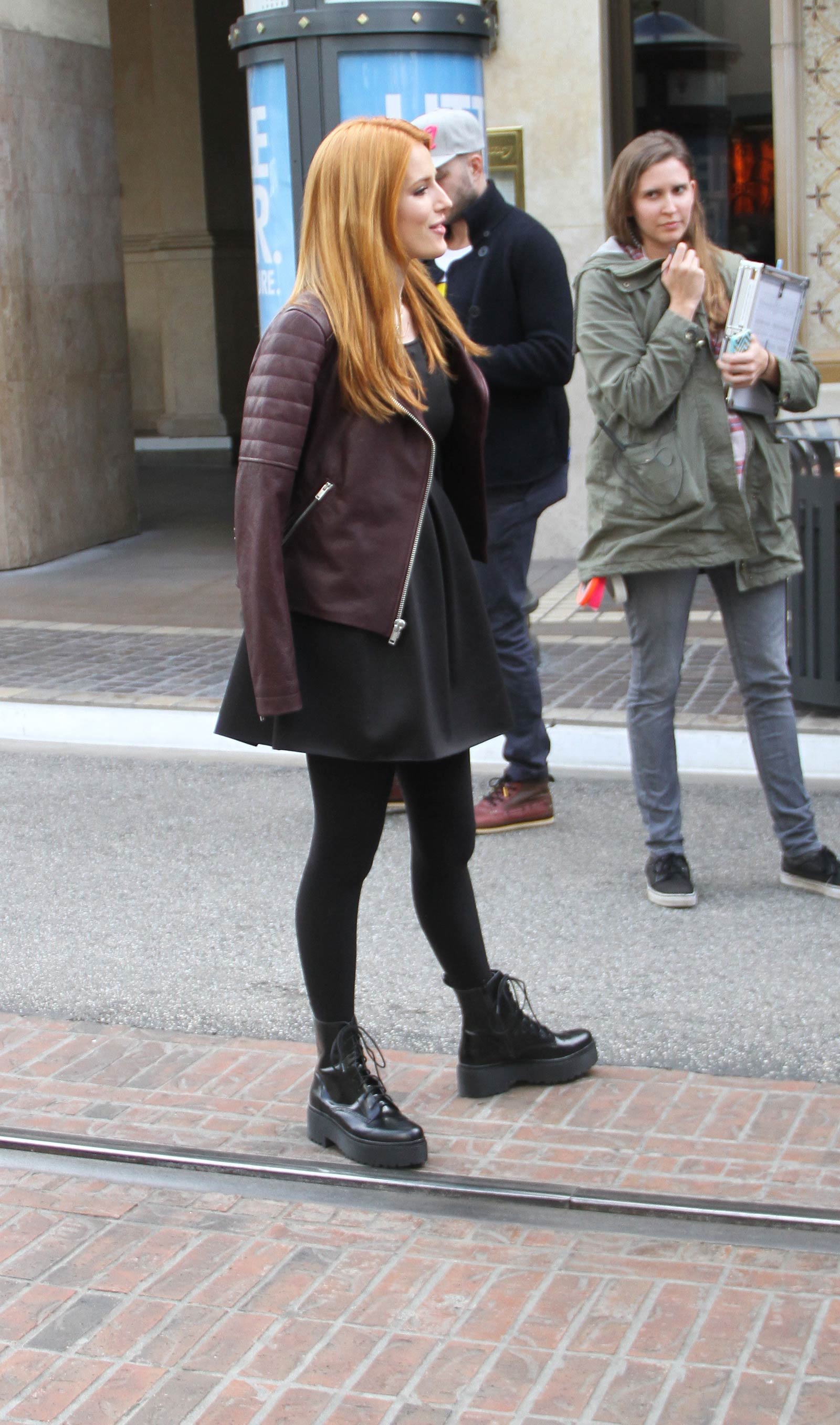 Bella Thorne Filming a Christmas Special