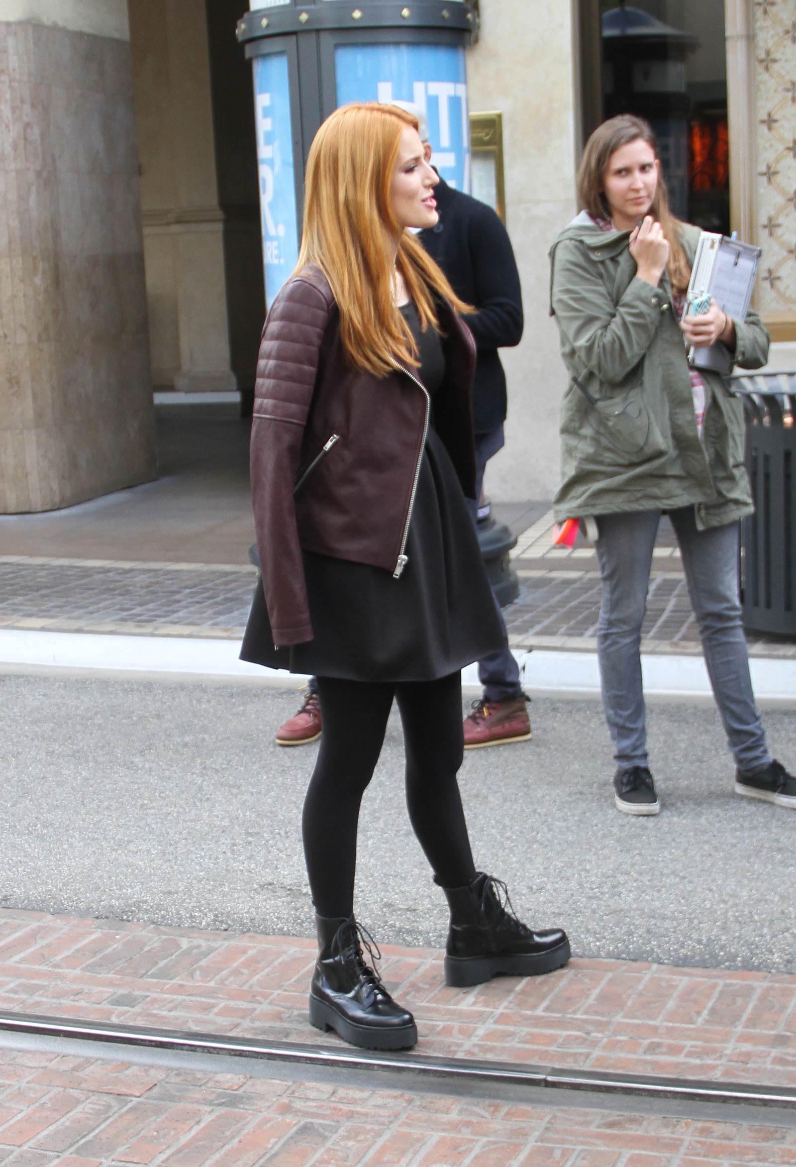 Bella Thorne Filming a Christmas Special