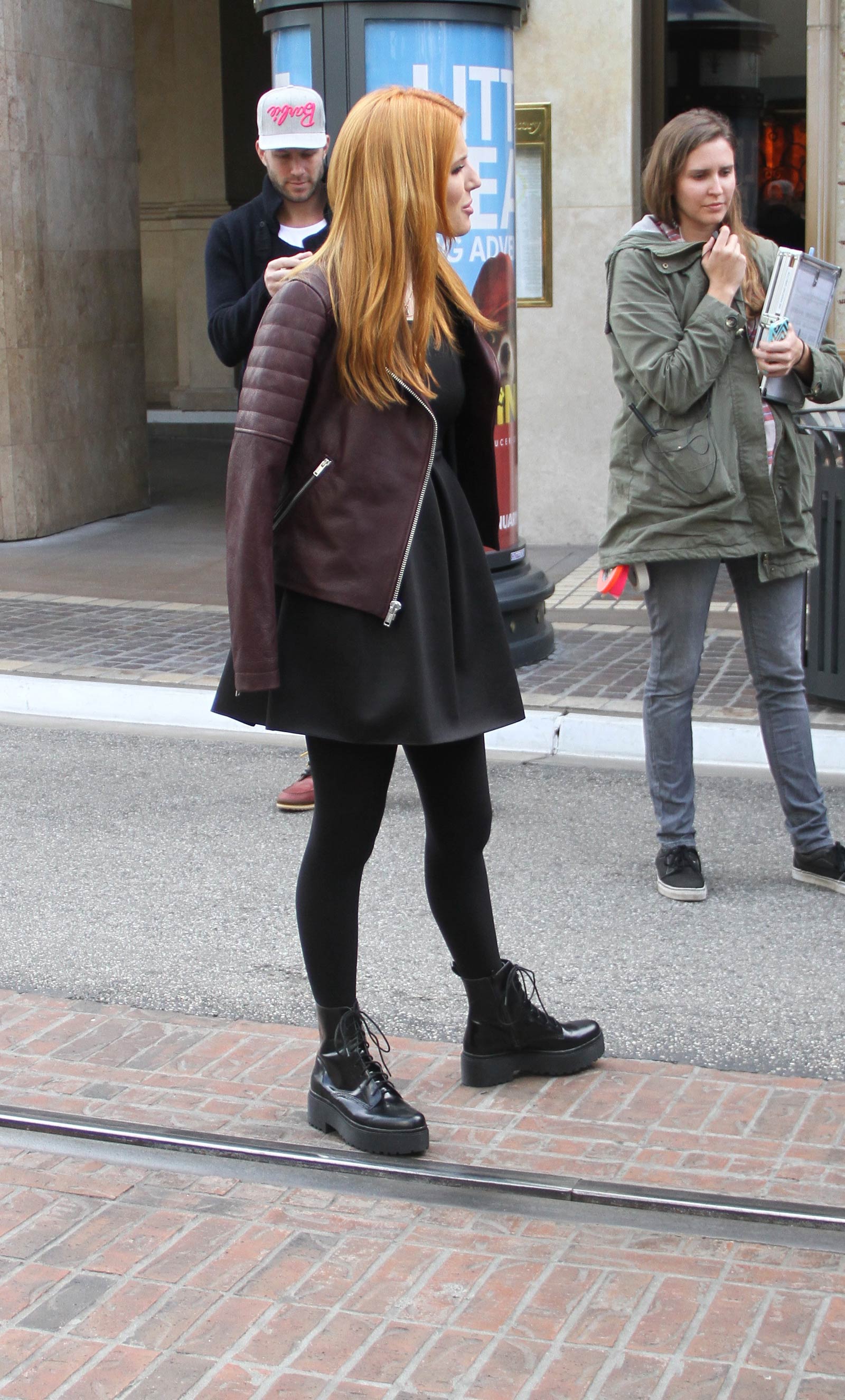 Bella Thorne Filming a Christmas Special