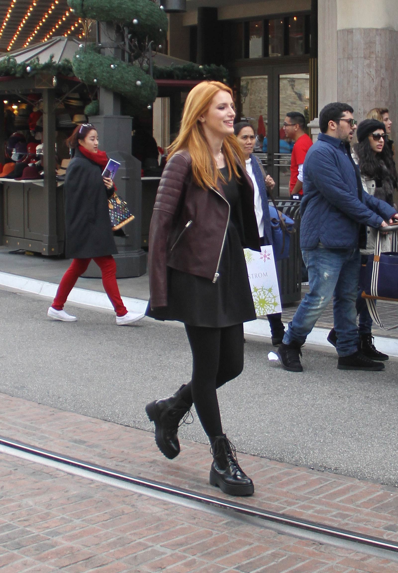 Bella Thorne Filming a Christmas Special