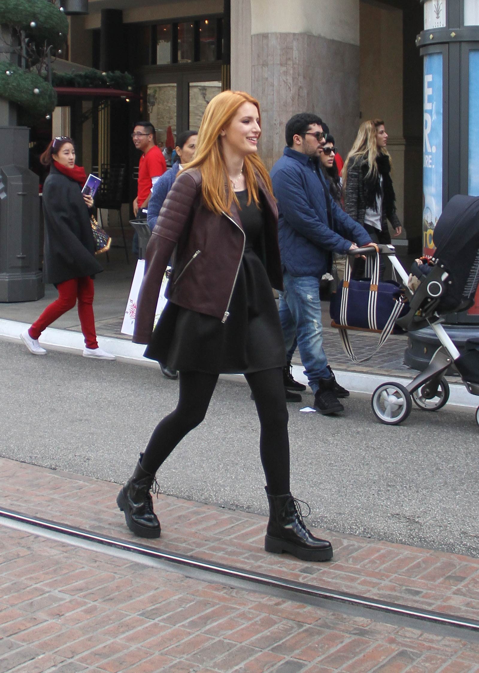 Bella Thorne Filming a Christmas Special