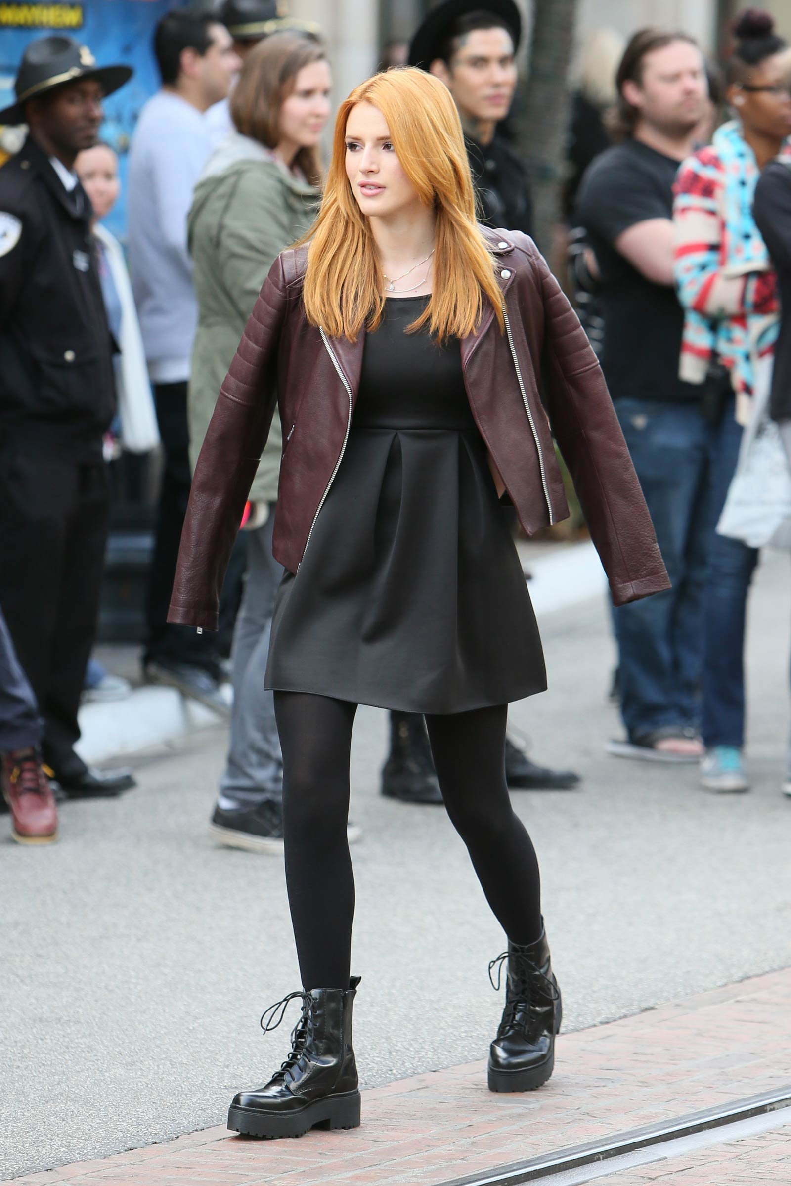 Bella Thorne Filming a Christmas Special