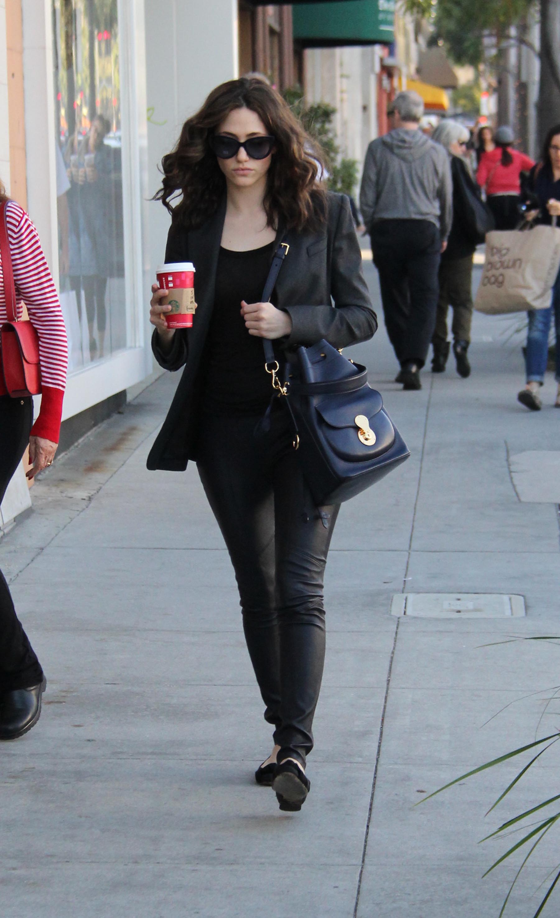 Emmy Rossum shopping in Los Angeles