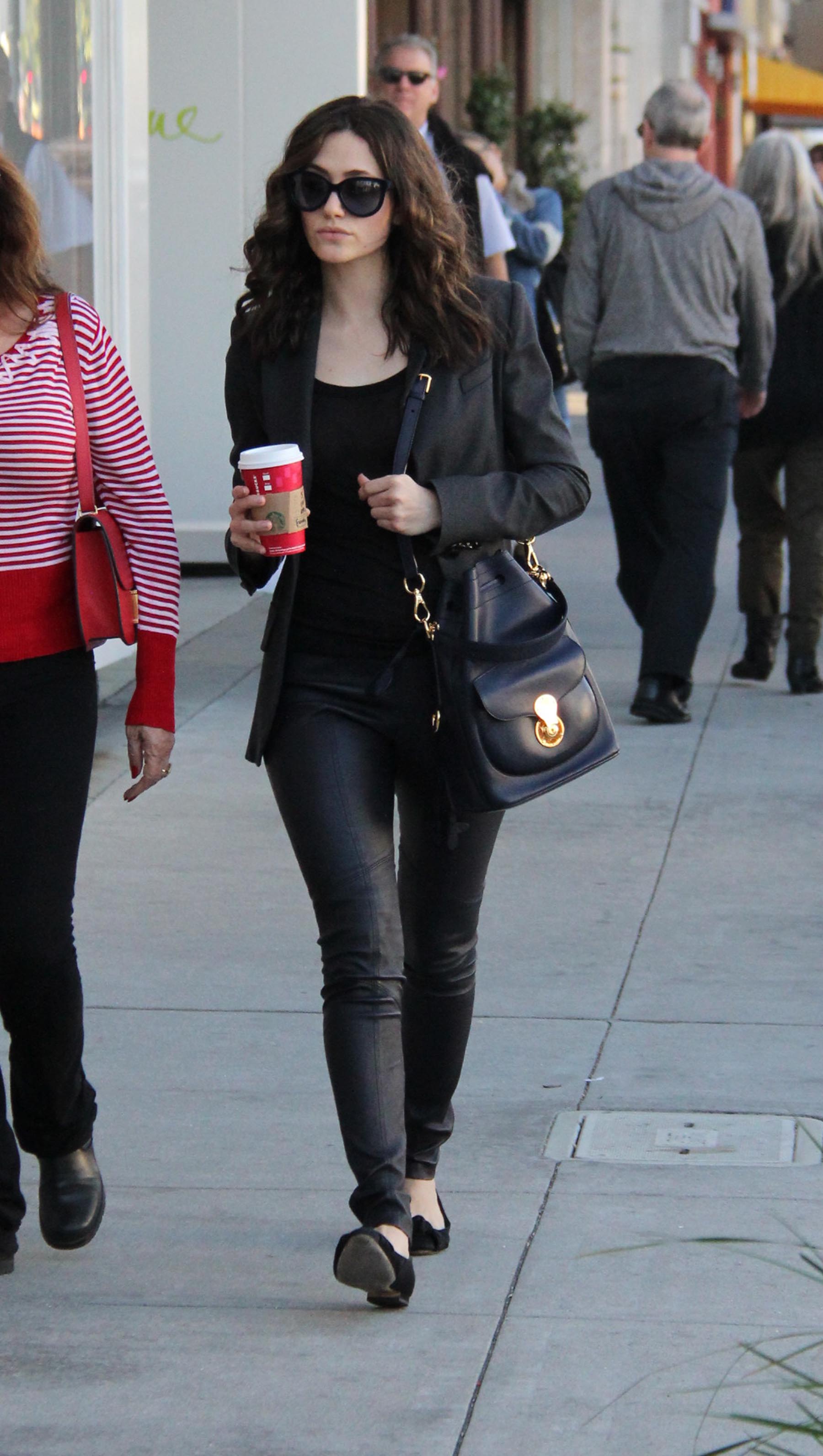 Emmy Rossum shopping in Los Angeles