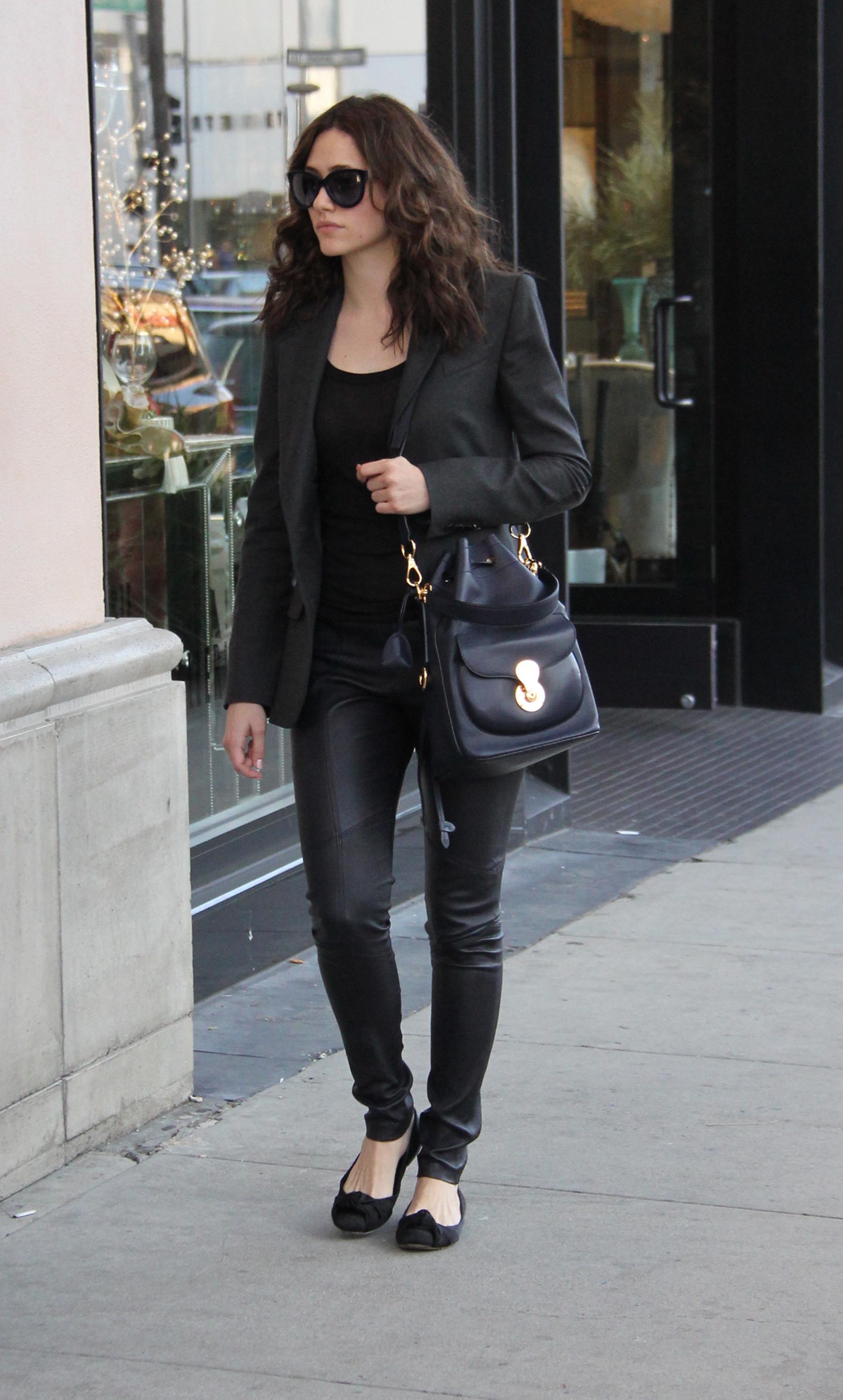 Emmy Rossum shopping in Los Angeles