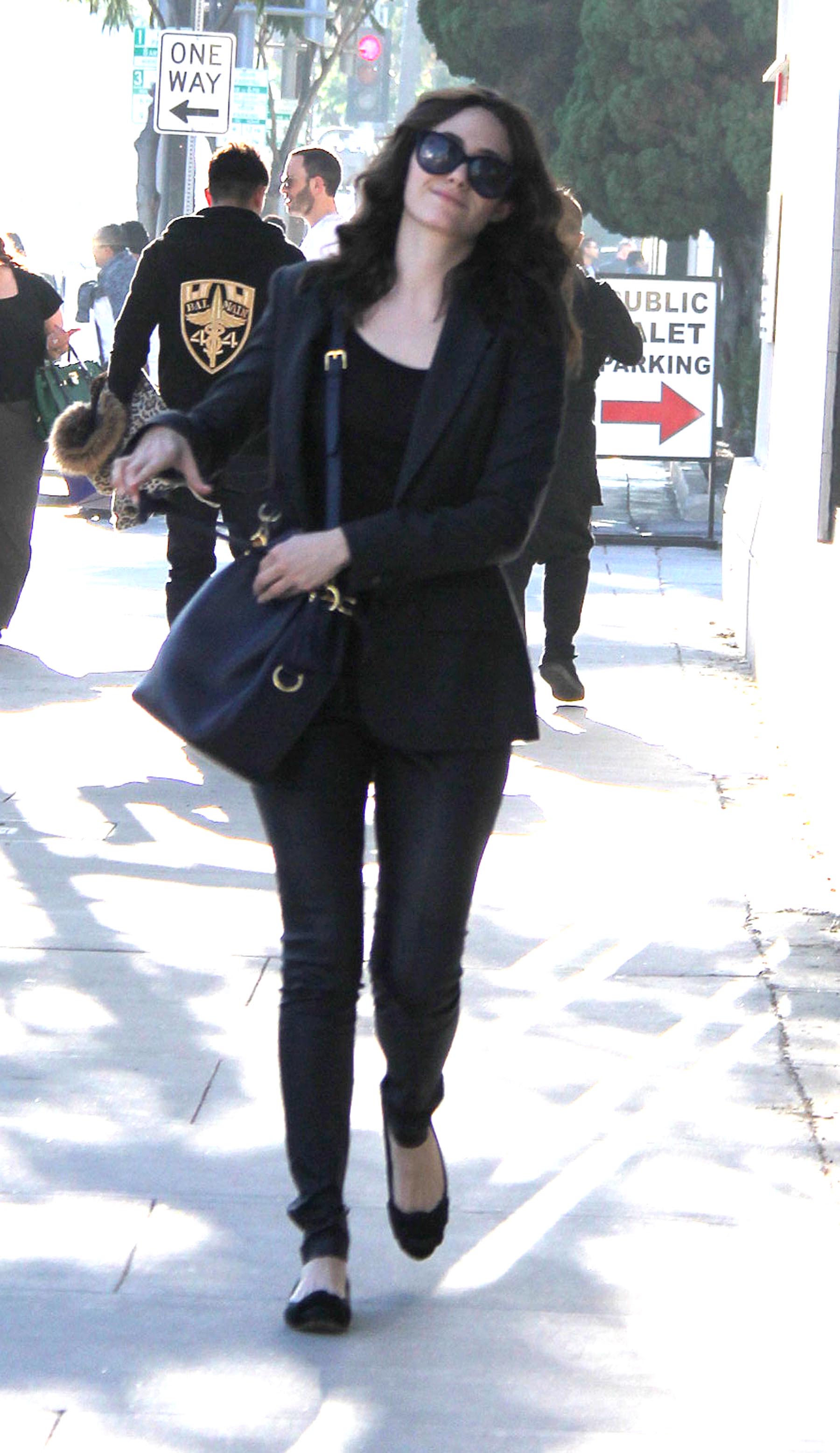 Emmy Rossum shopping in Los Angeles