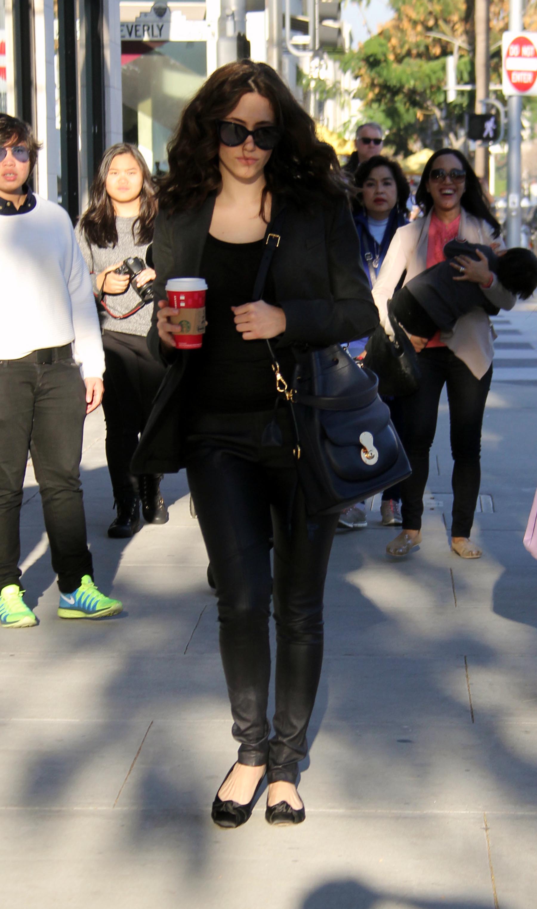 Emmy Rossum shopping in Los Angeles