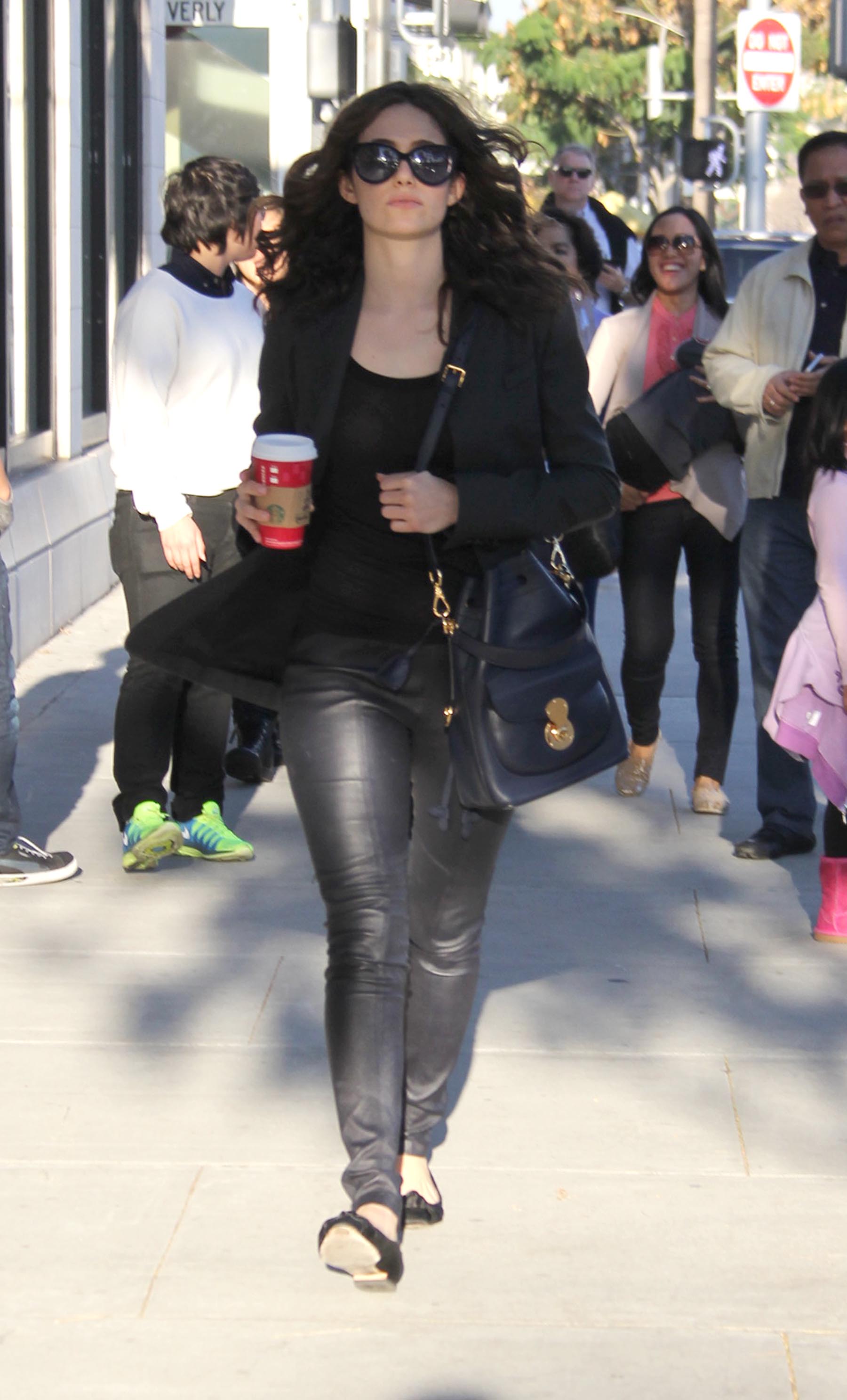 Emmy Rossum shopping in Los Angeles