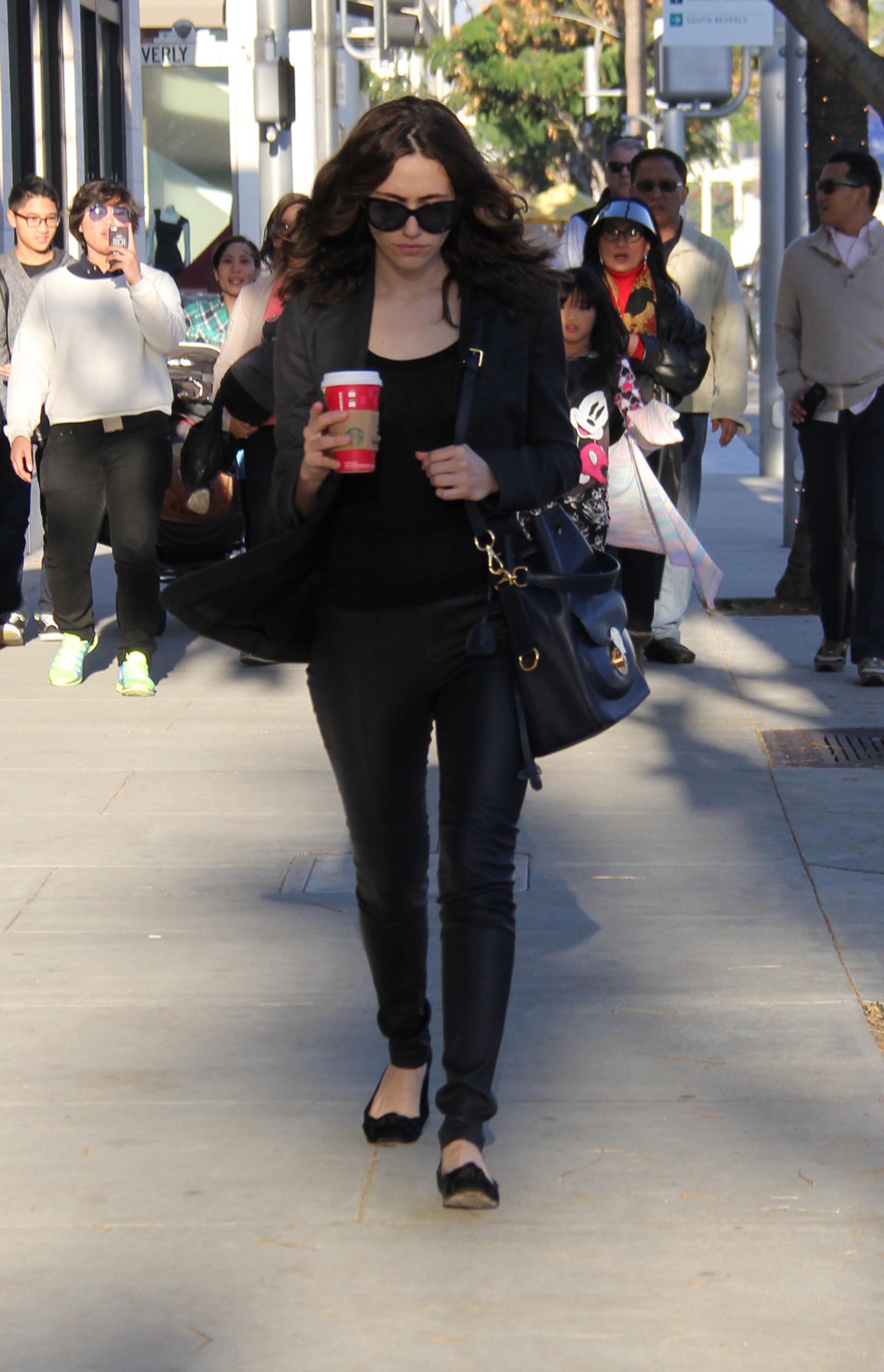 Emmy Rossum shopping in Los Angeles