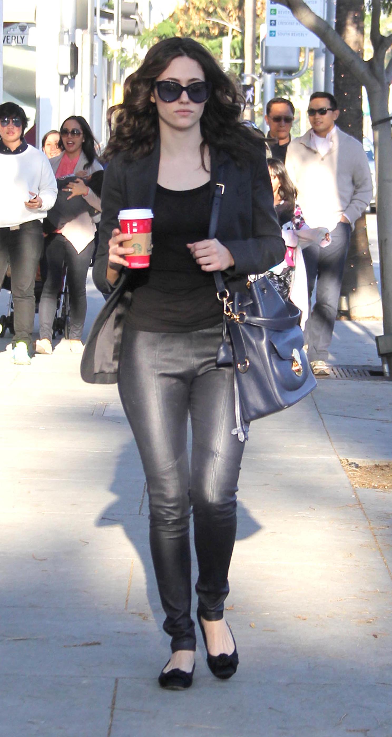 Emmy Rossum shopping in Los Angeles