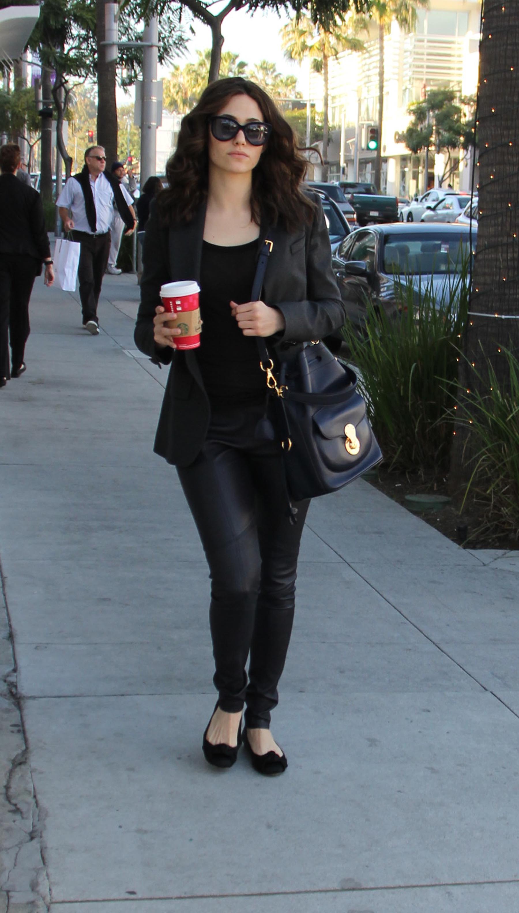 Emmy Rossum shopping in Los Angeles