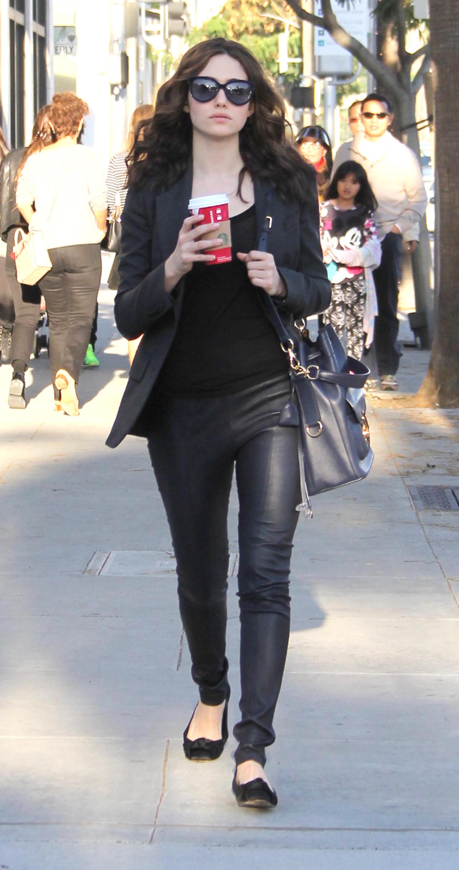 Emmy Rossum shopping in Los Angeles