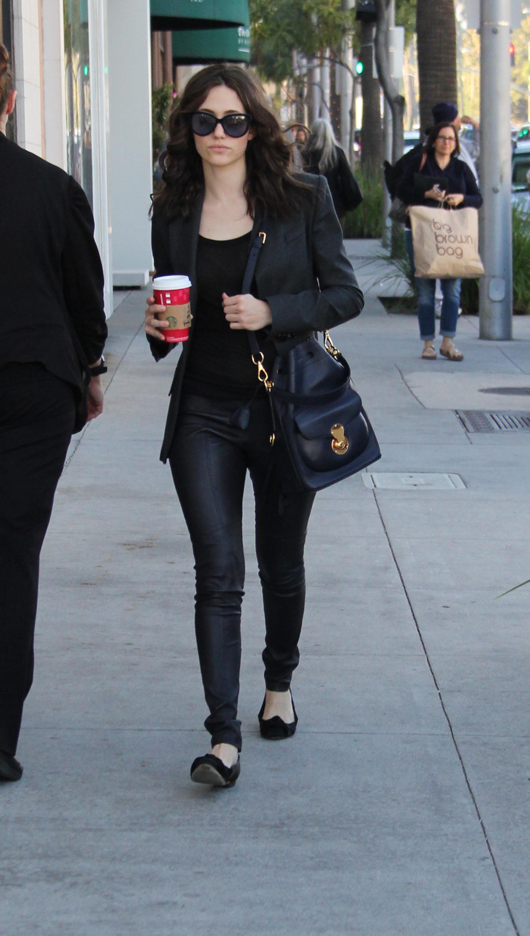 Emmy Rossum shopping in Los Angeles