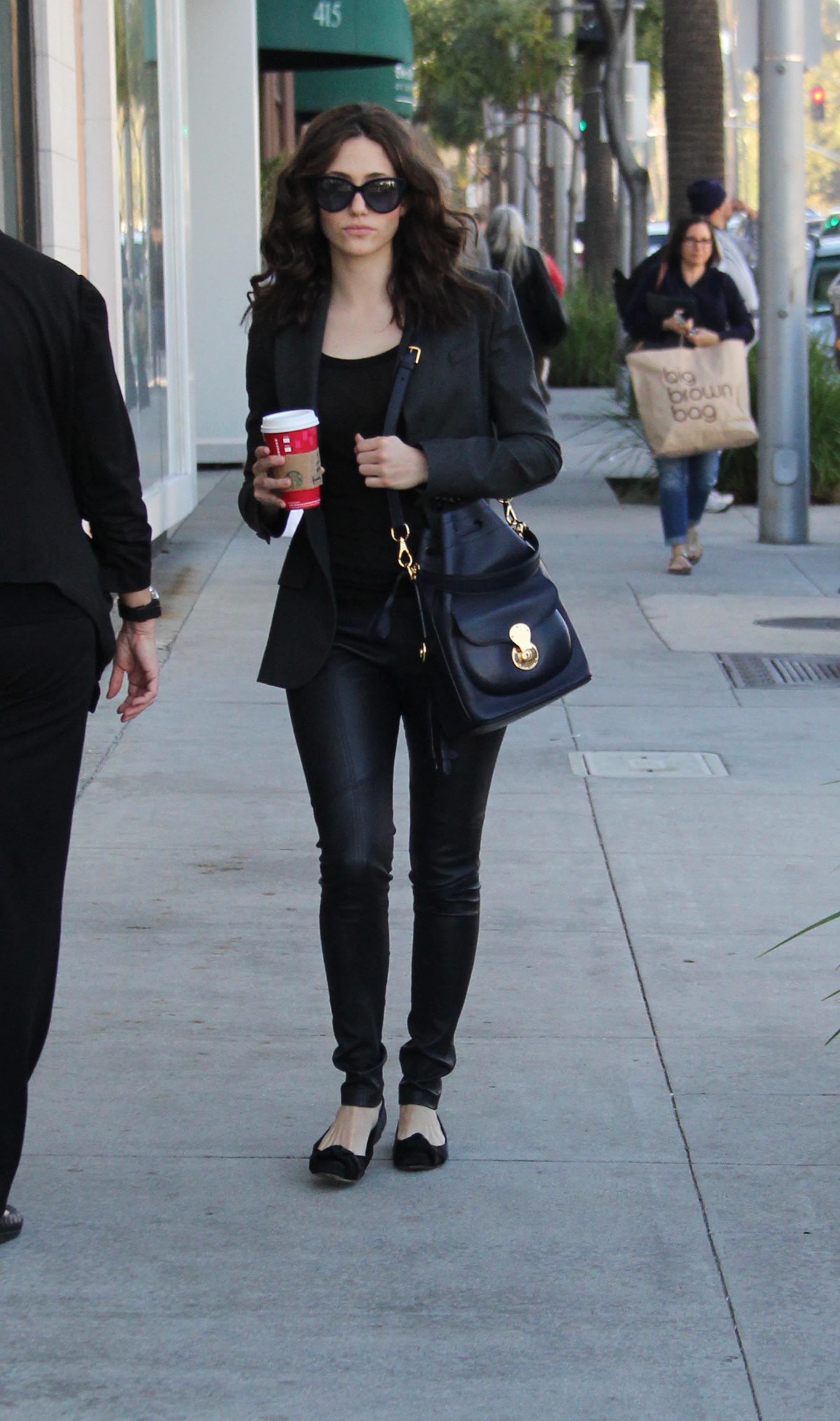 Emmy Rossum shopping in Los Angeles