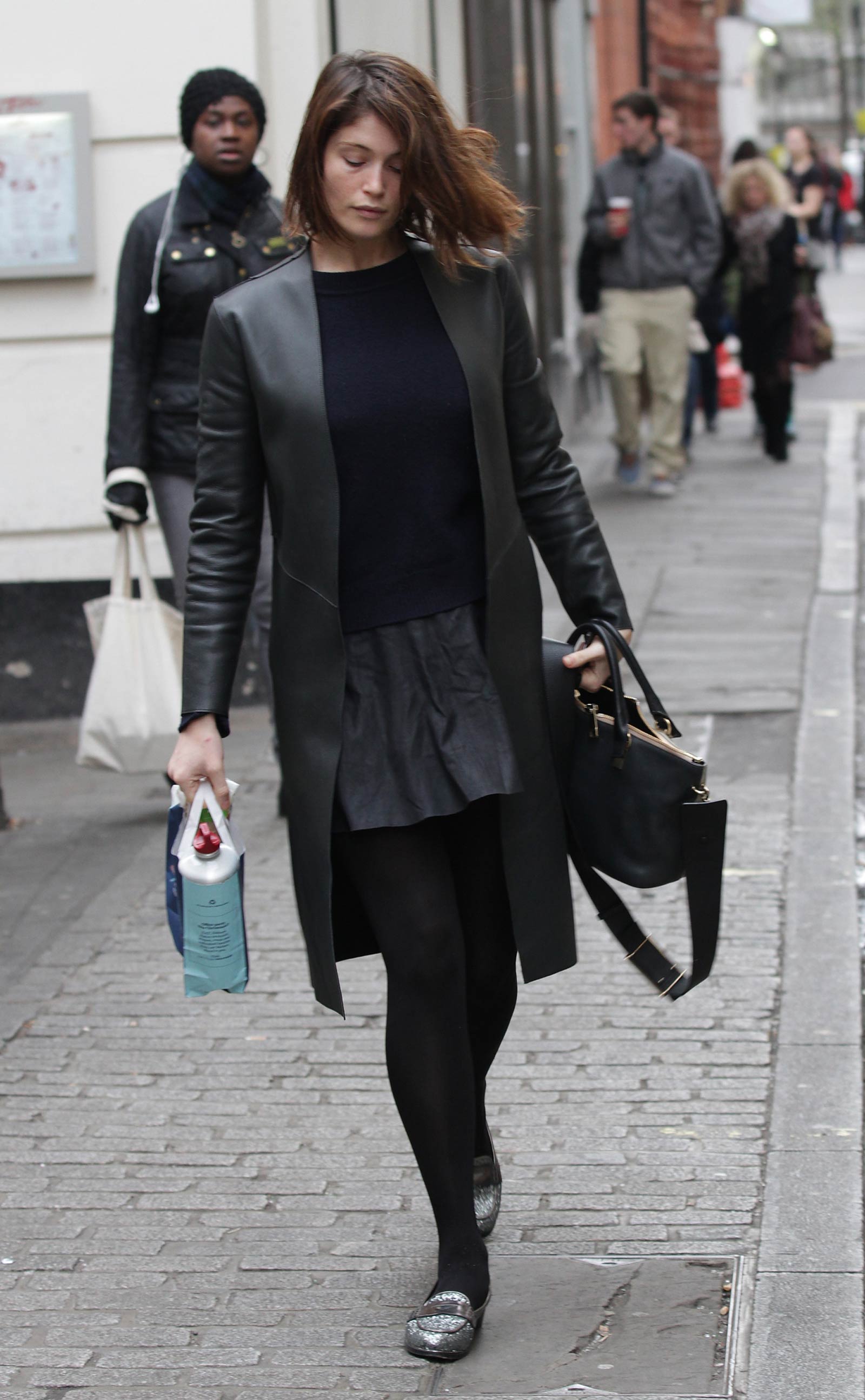 Gemma Arterton arrives at Adelphi Theatre