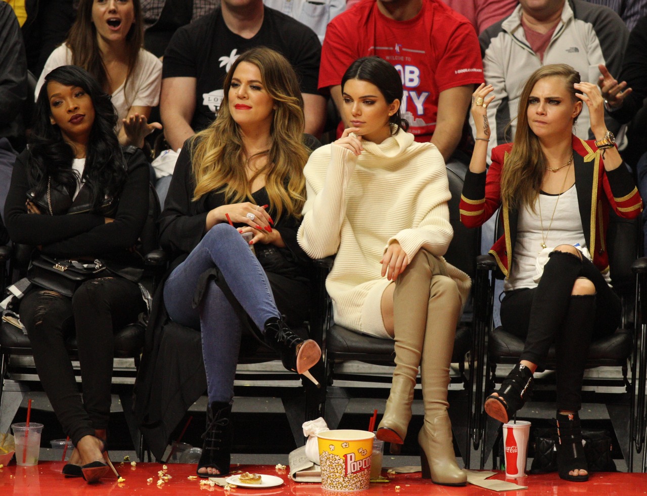 Kendall Jenner was seen enjoying the Lakers vs the Clippers