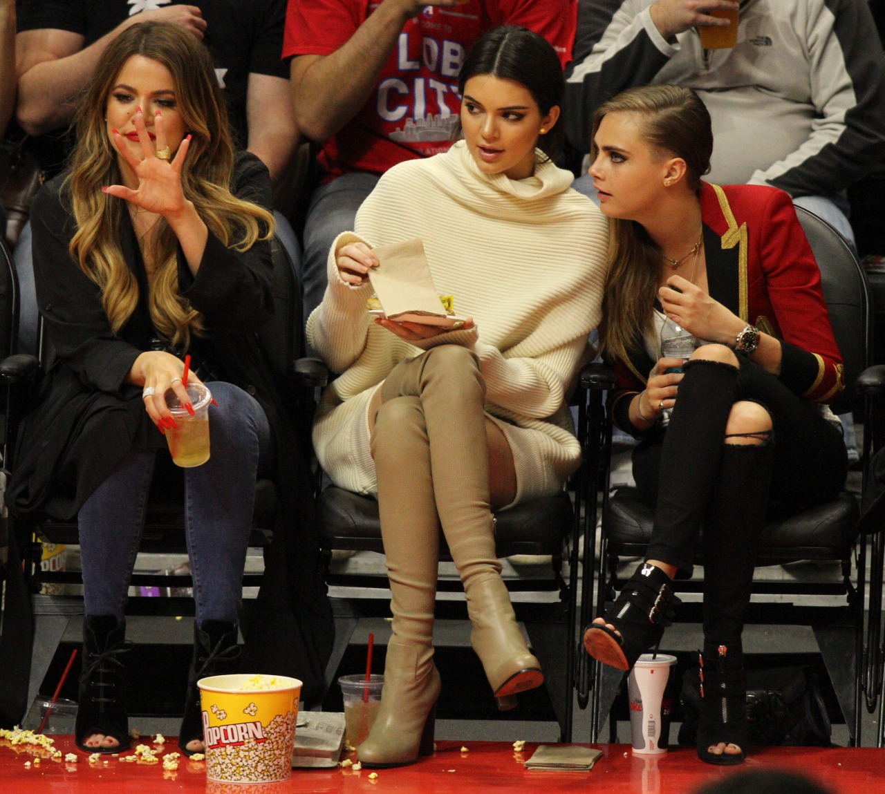 Kendall Jenner was seen enjoying the Lakers vs the Clippers