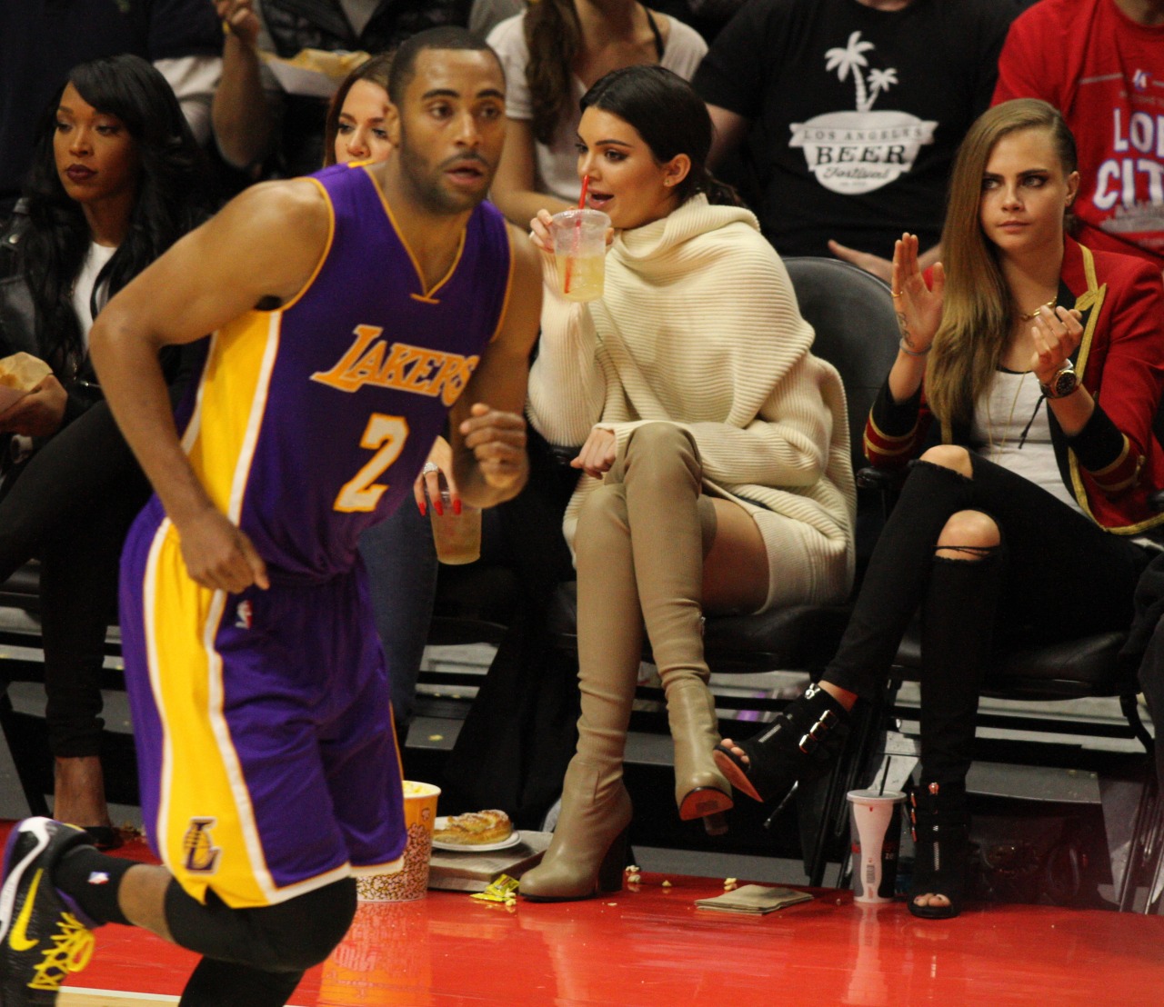 Kendall Jenner was seen enjoying the Lakers vs the Clippers