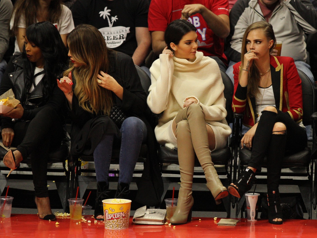 Kendall Jenner was seen enjoying the Lakers vs the Clippers