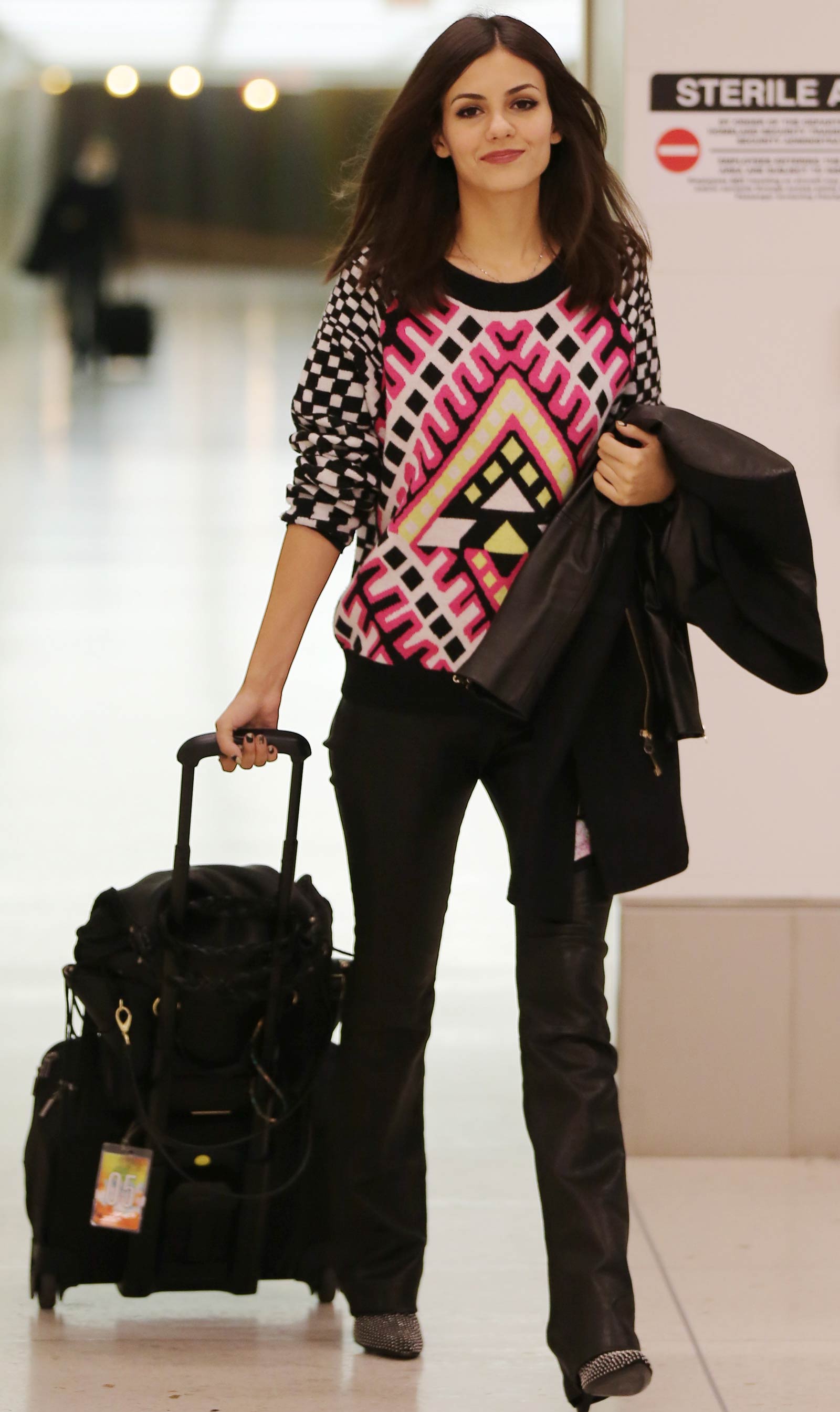 Victoria Justice at LAX airport arrival