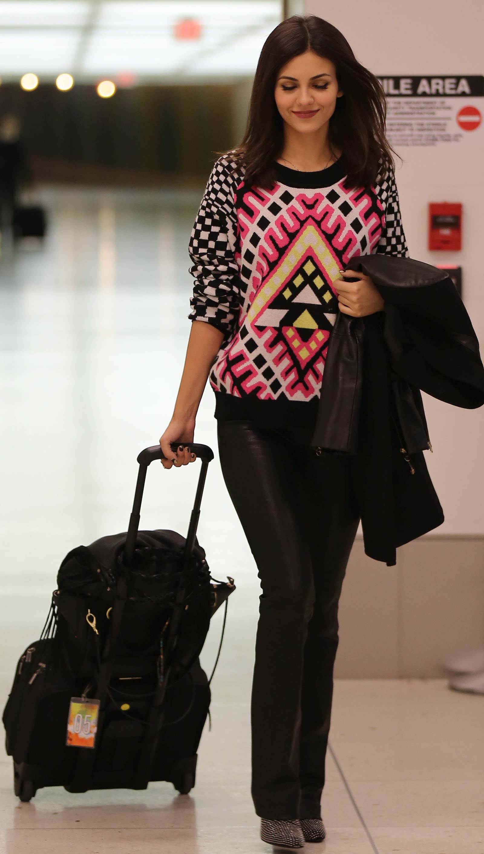 Victoria Justice at LAX airport arrival