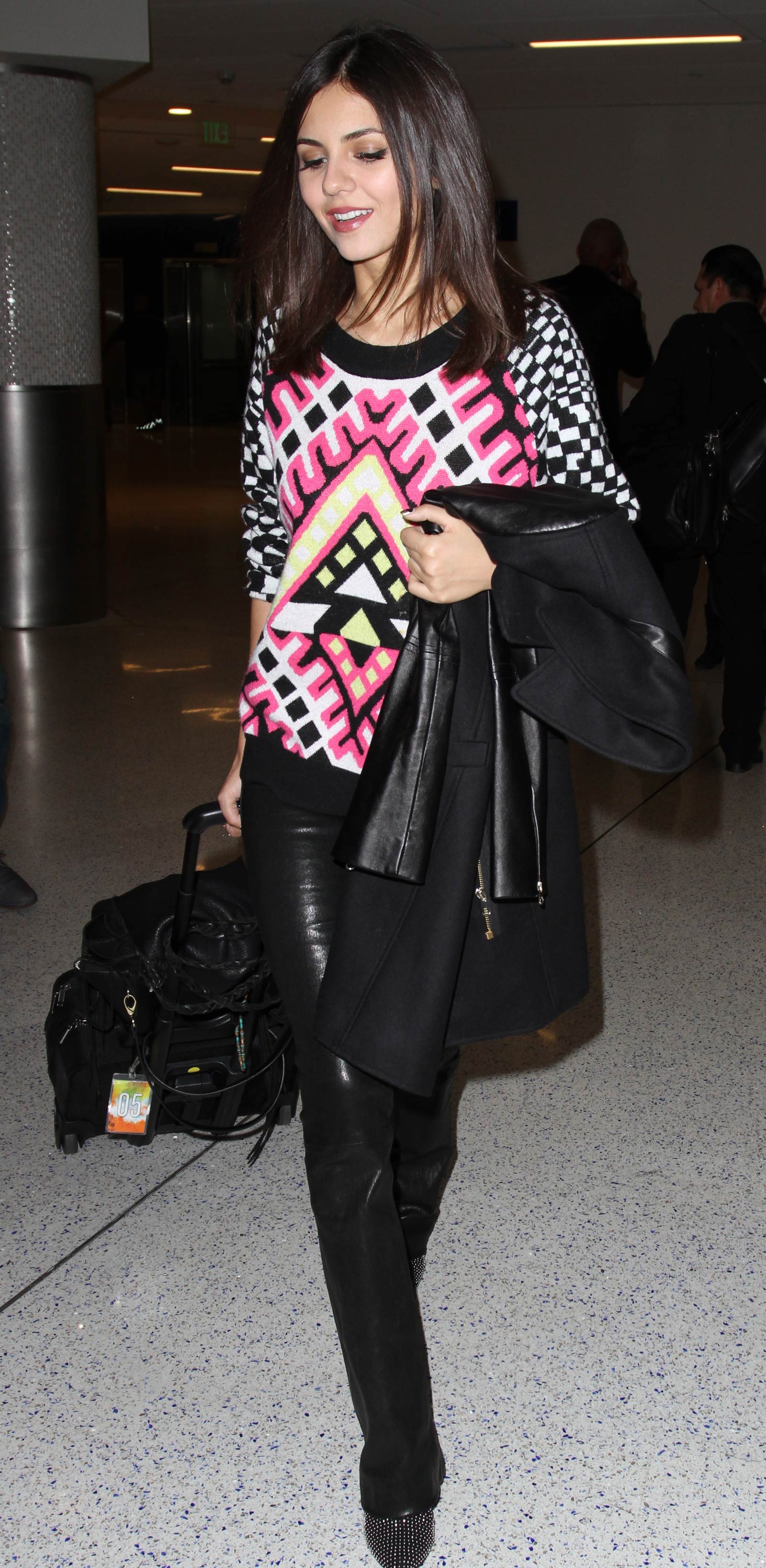 Victoria Justice at LAX airport arrival