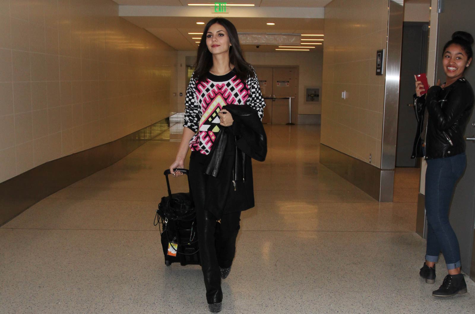 Victoria Justice at LAX airport arrival