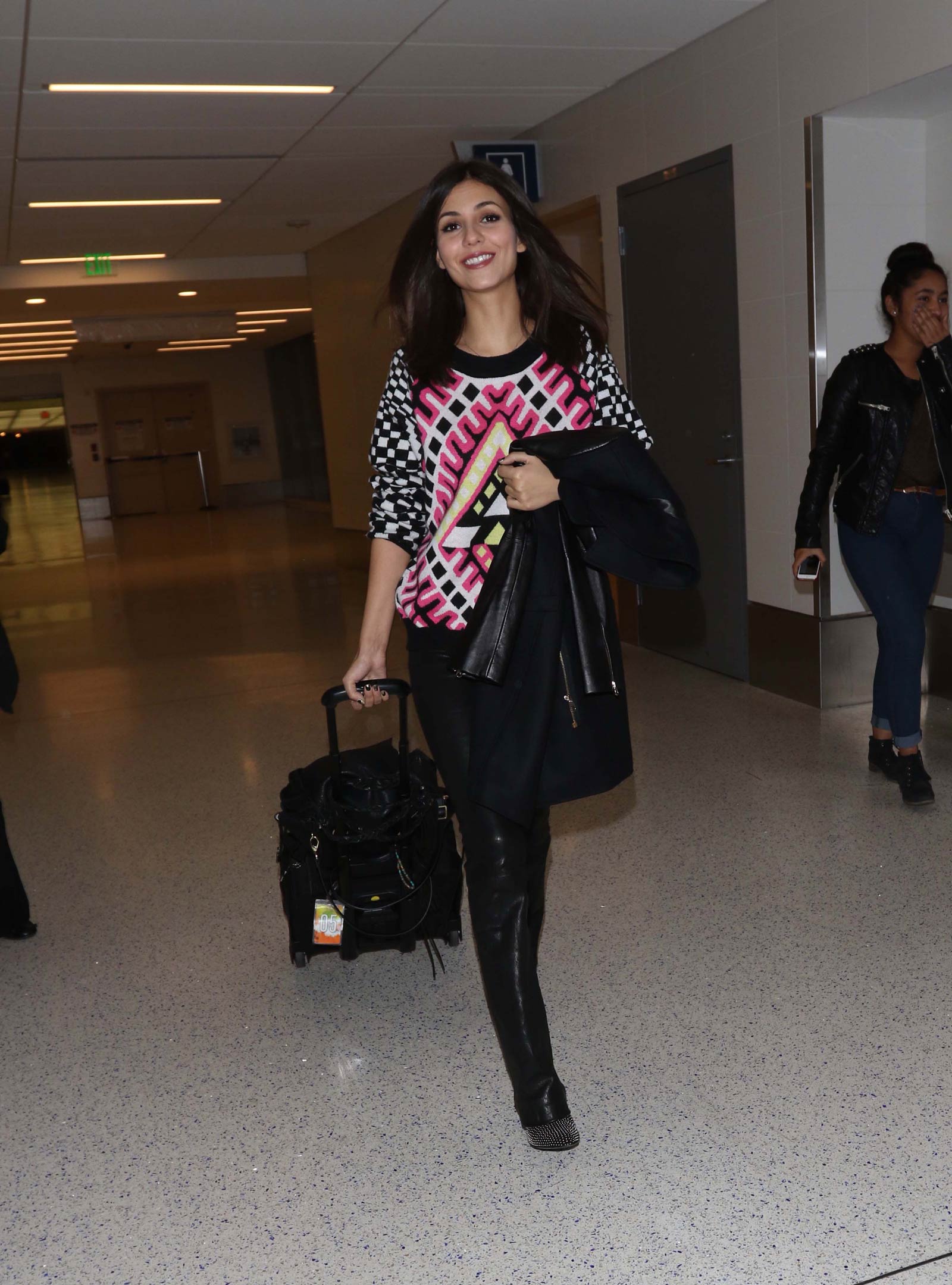 Victoria Justice at LAX airport arrival