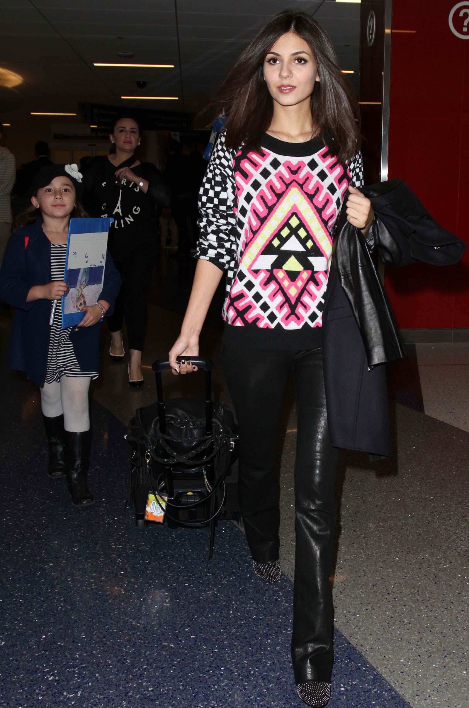 Victoria Justice at LAX airport arrival