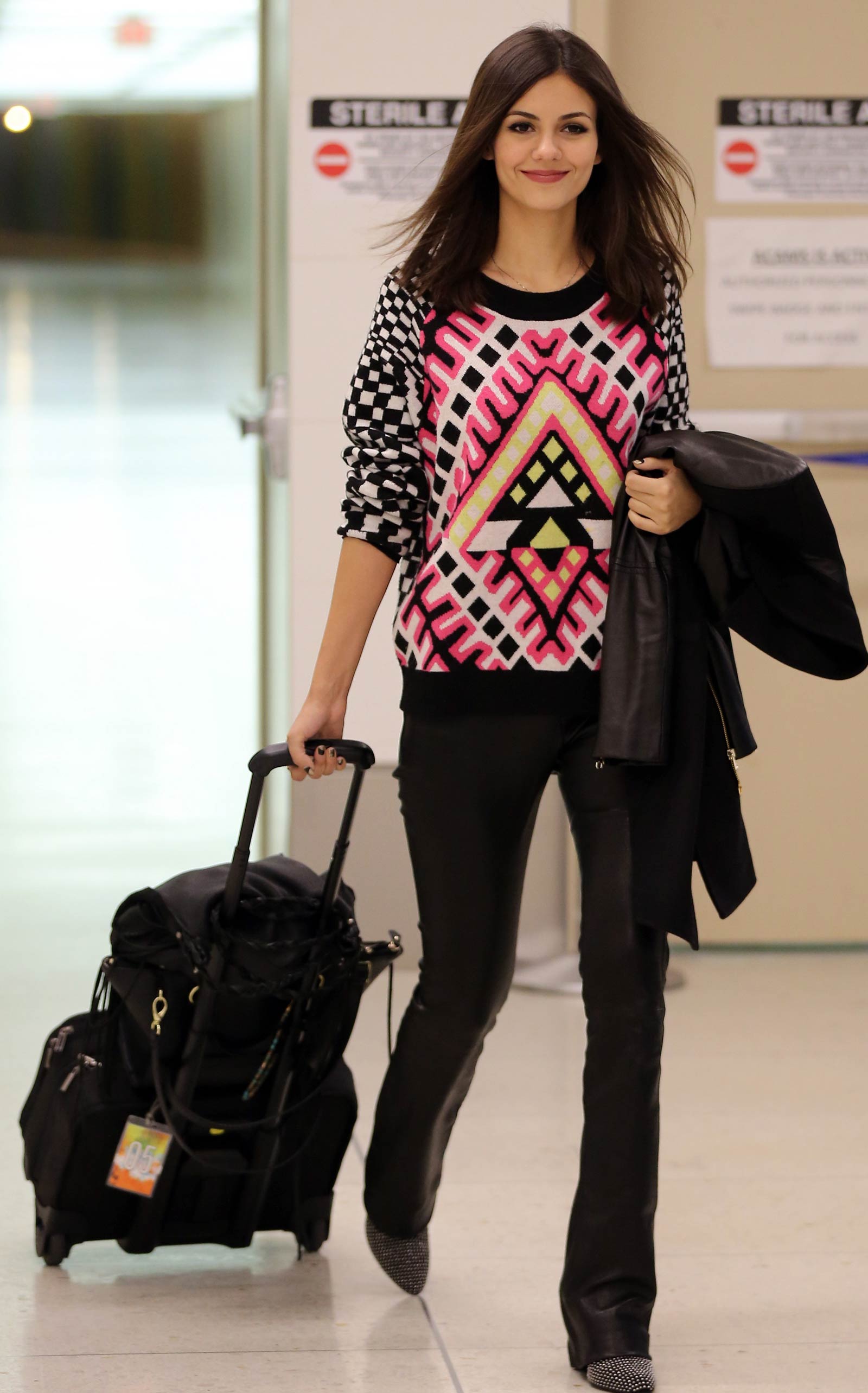 Victoria Justice at LAX airport arrival