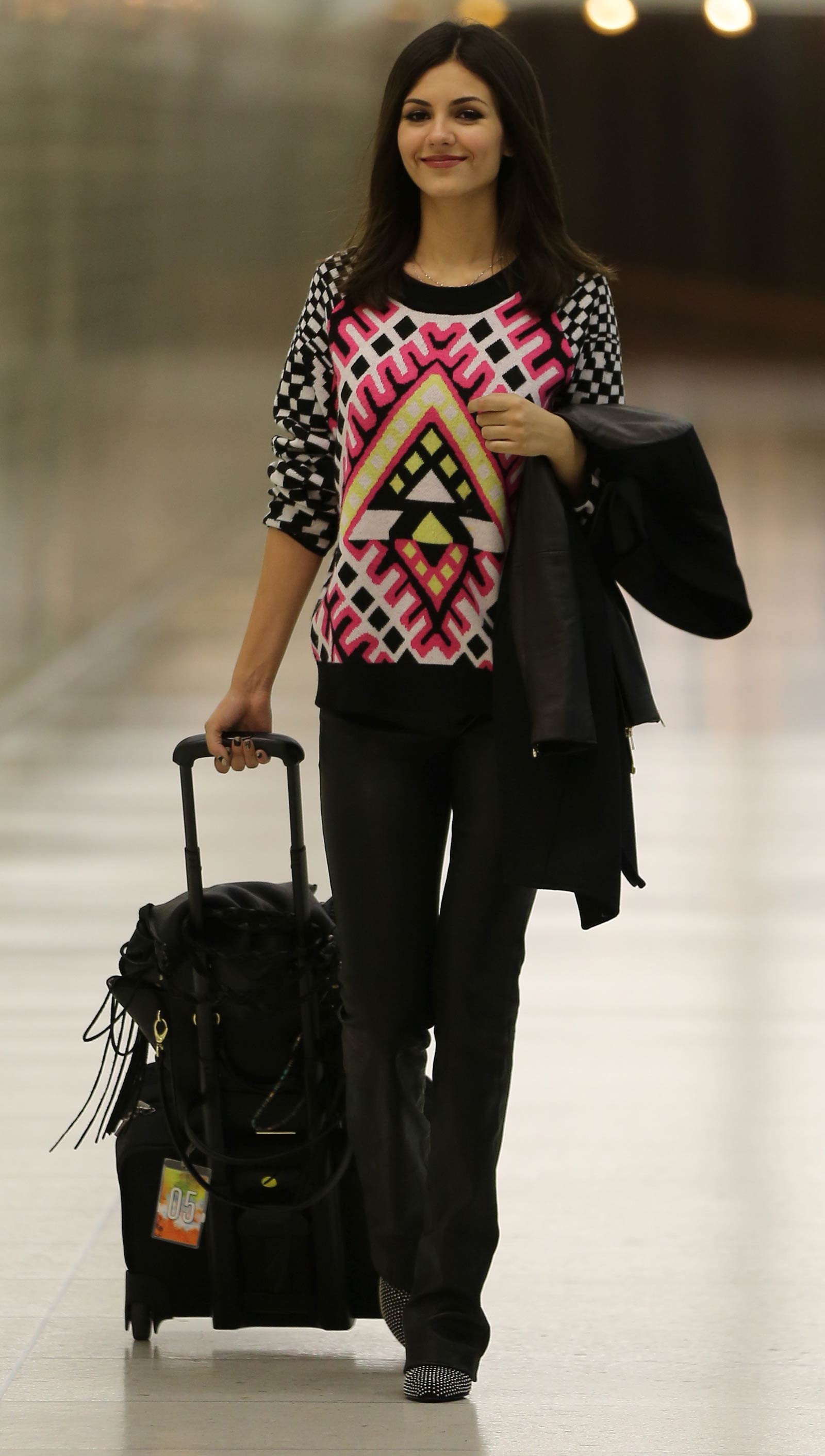 Victoria Justice at LAX airport arrival