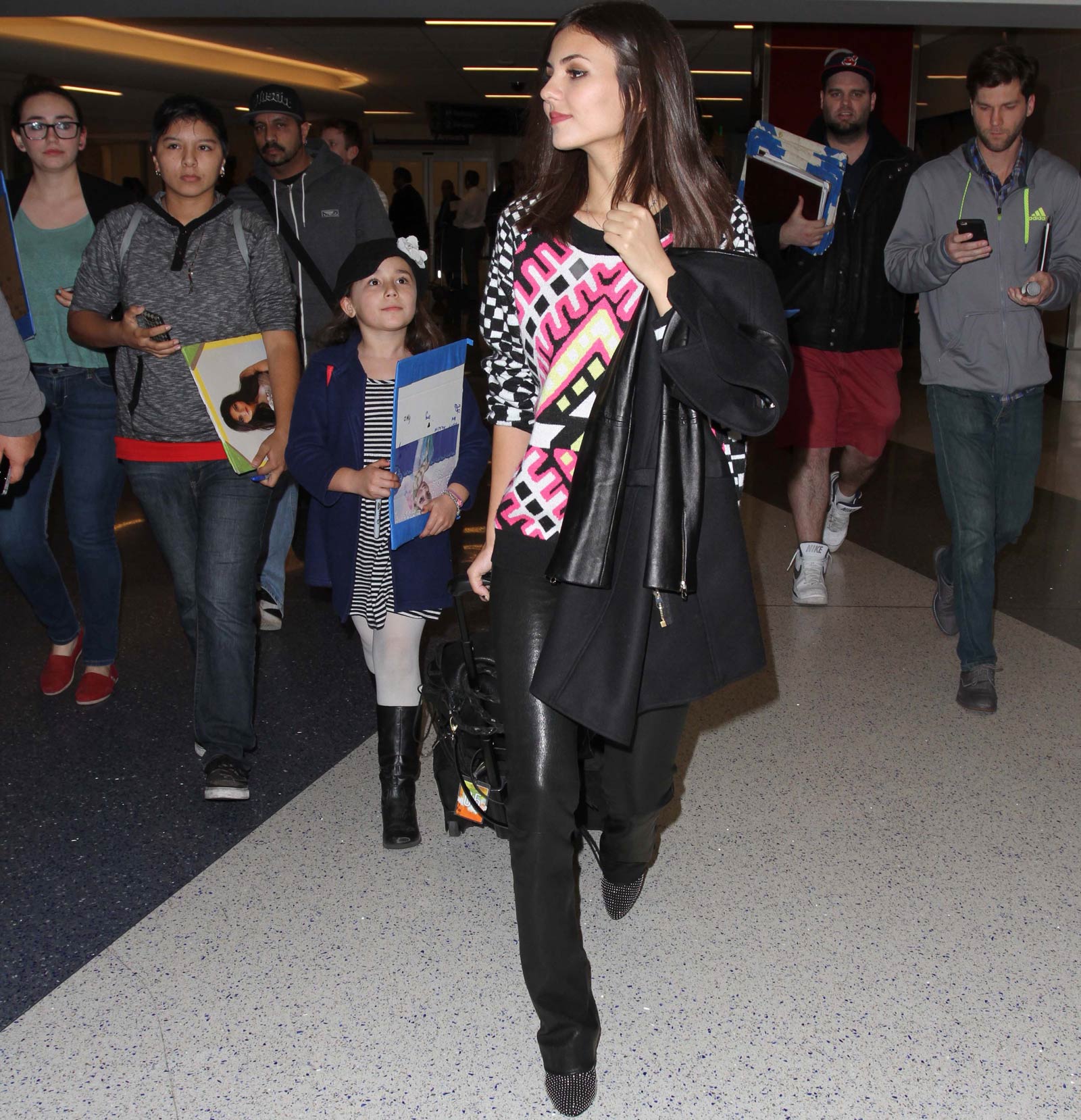 Victoria Justice at LAX airport arrival