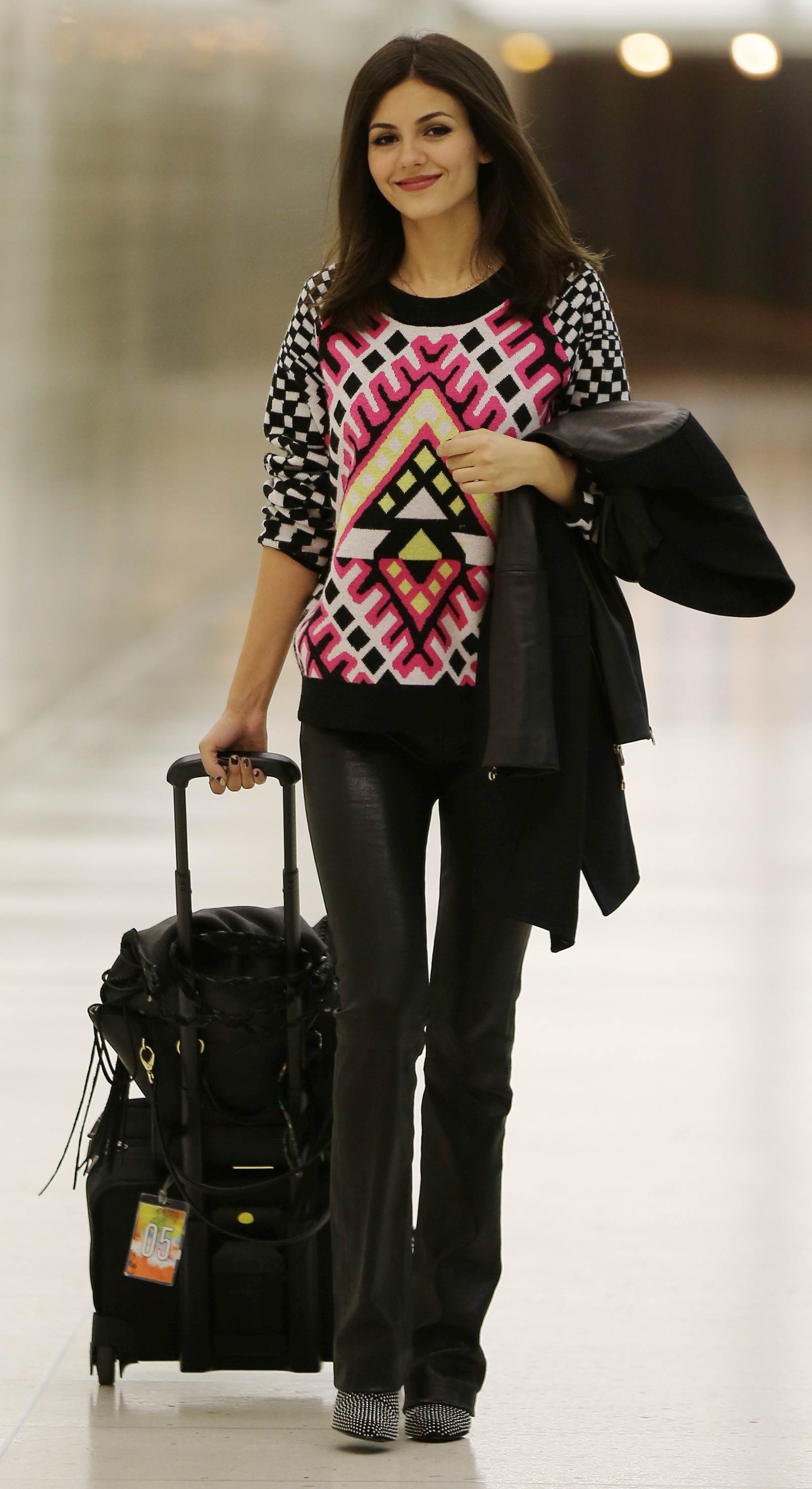 Victoria Justice at LAX airport arrival