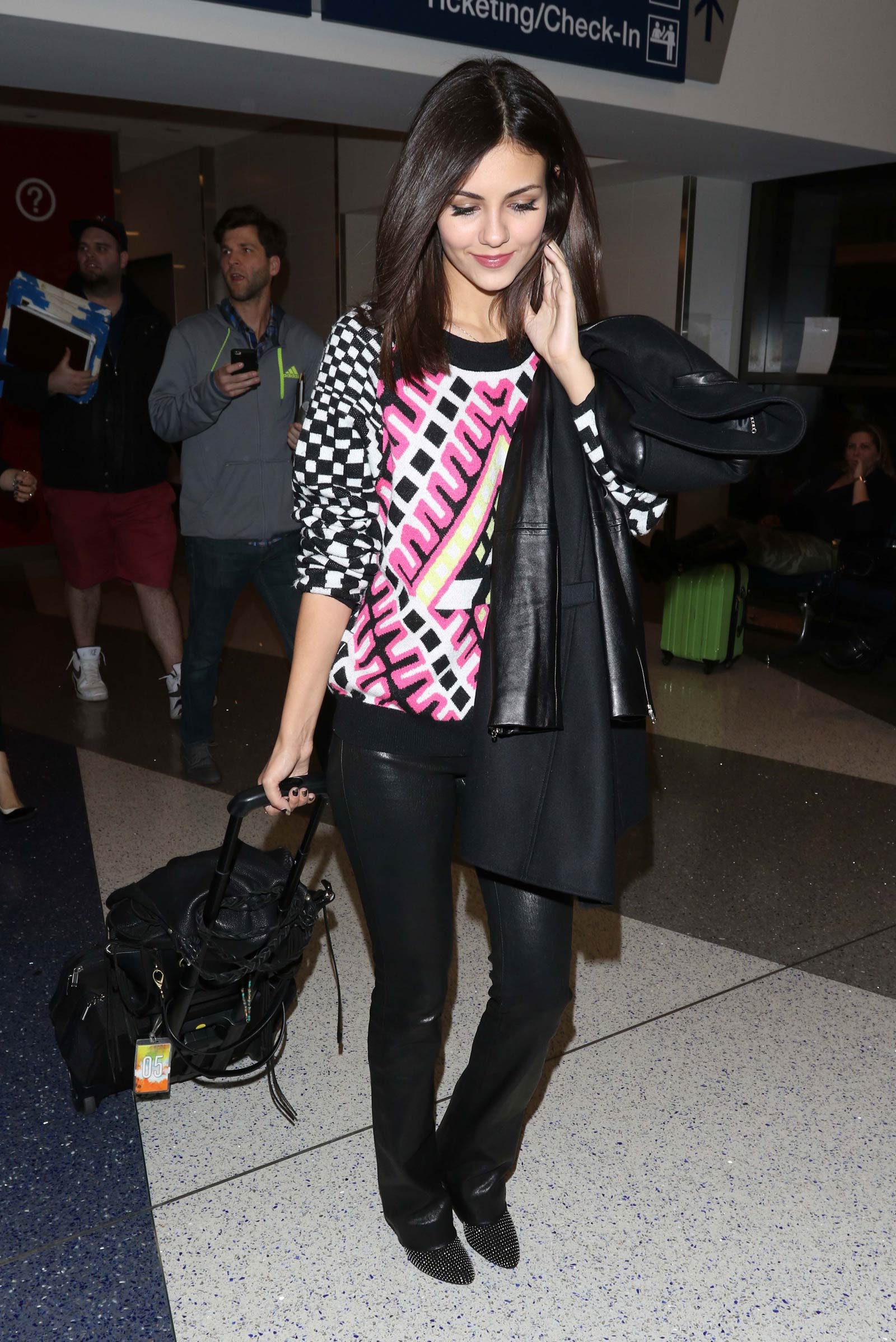 Victoria Justice at LAX airport arrival