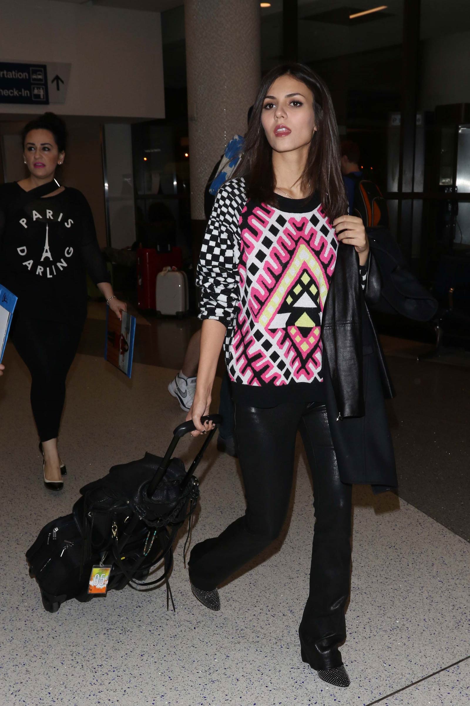 Victoria Justice at LAX airport arrival