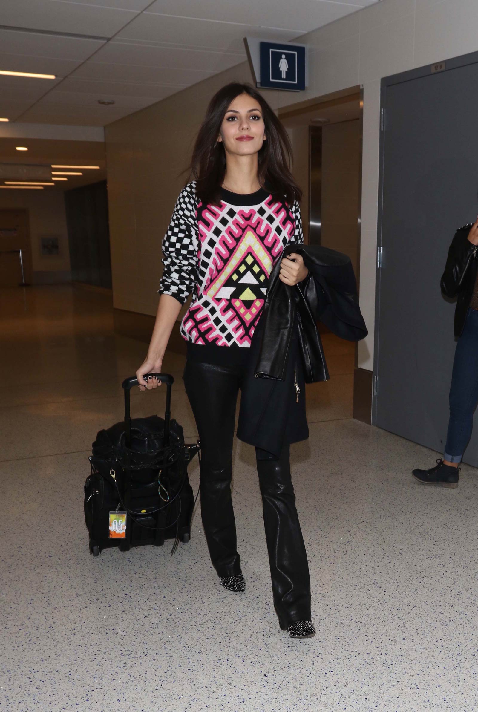 Victoria Justice at LAX airport arrival