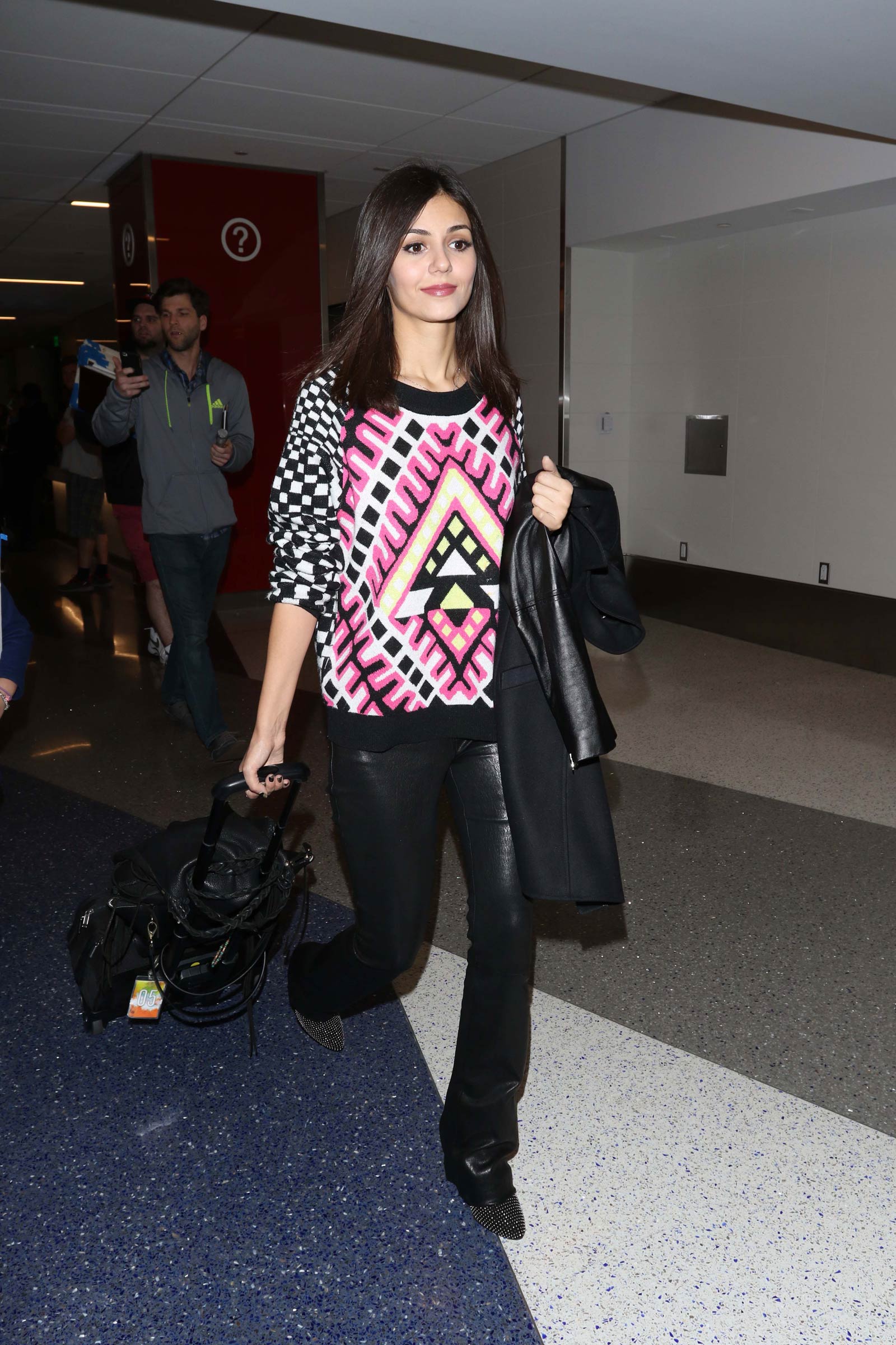 Victoria Justice at LAX airport arrival