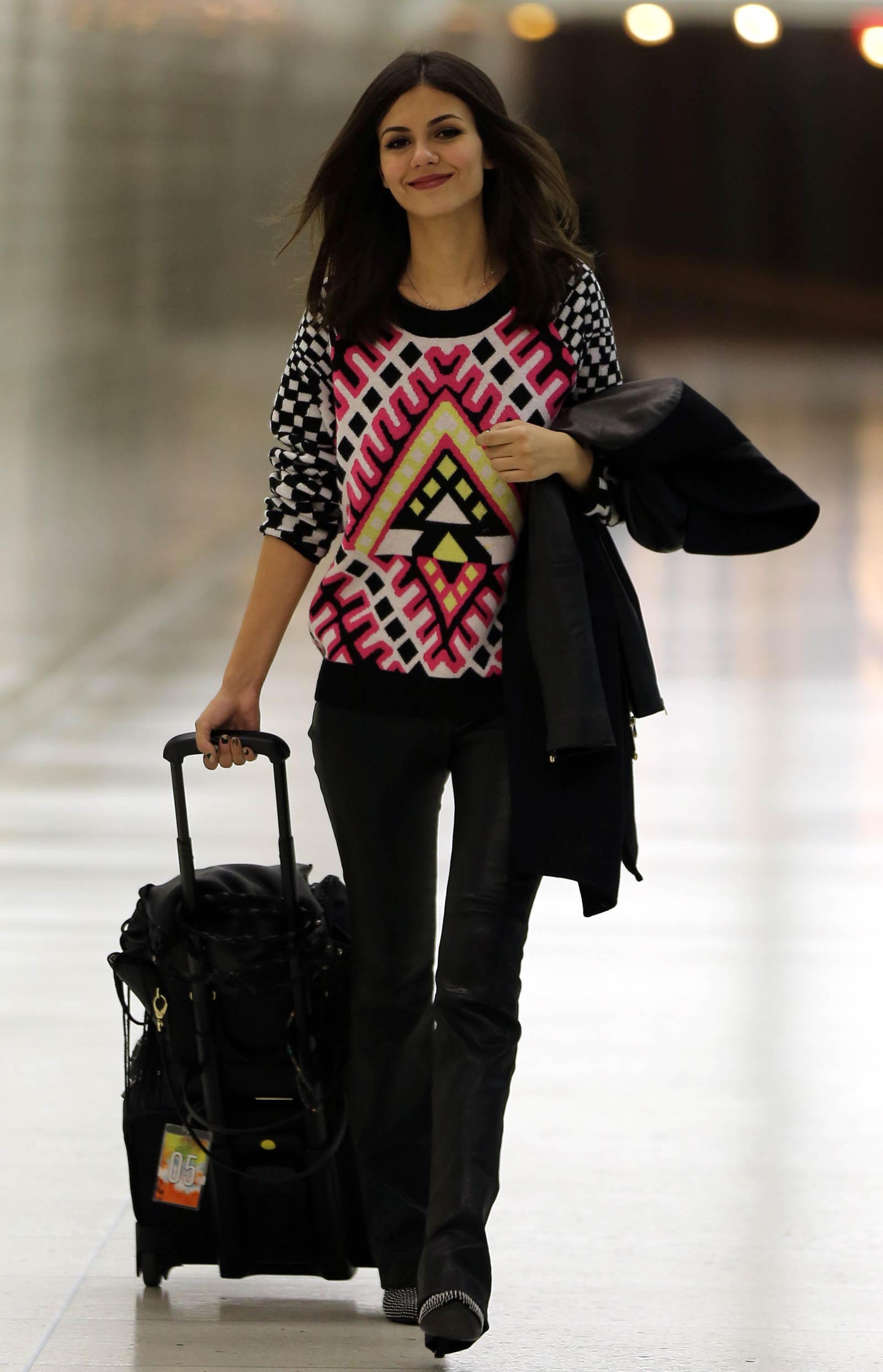 Victoria Justice at LAX airport arrival