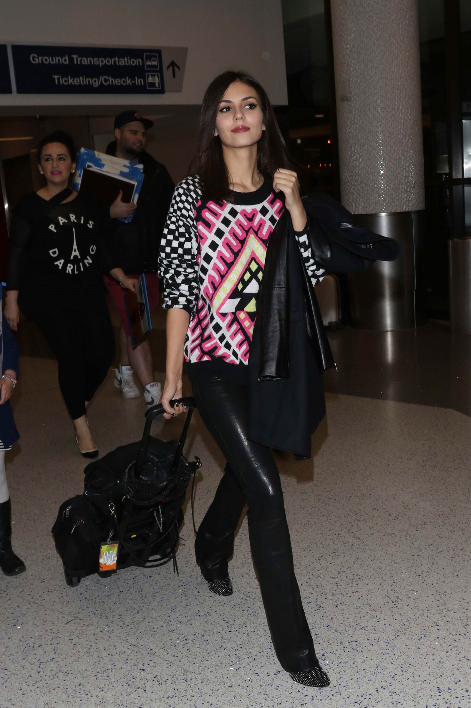 Victoria Justice at LAX airport arrival