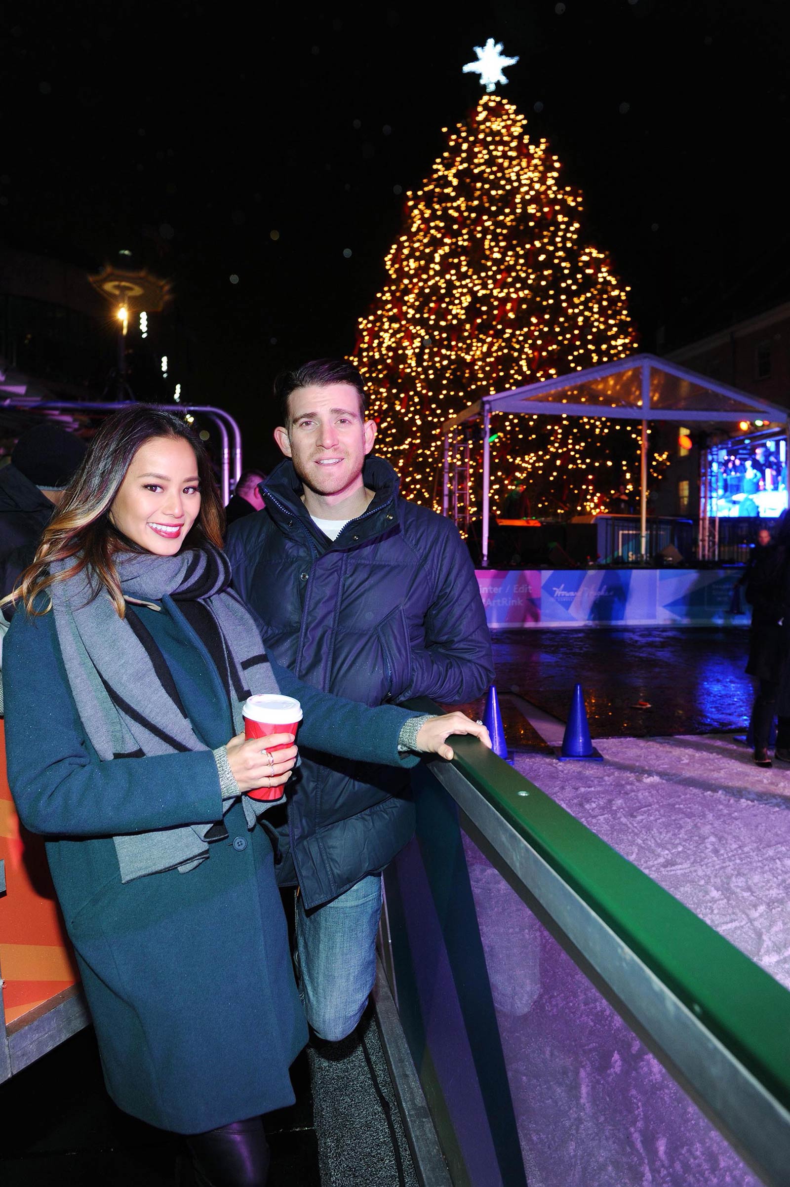 Jamie Chung attends Annual Tree Lighting Spectacular