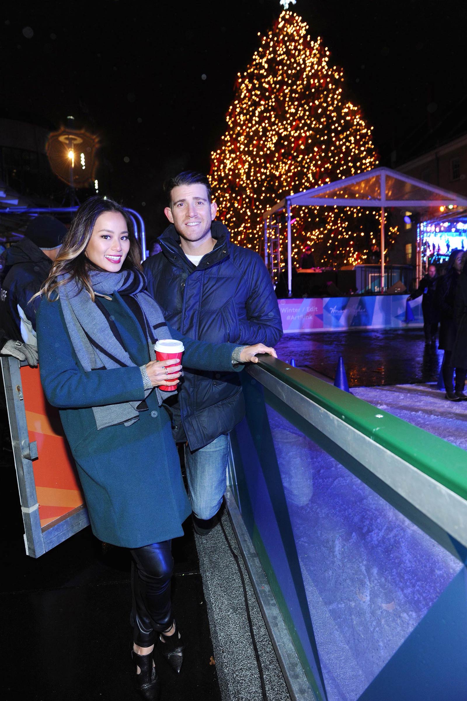 Jamie Chung attends Annual Tree Lighting Spectacular