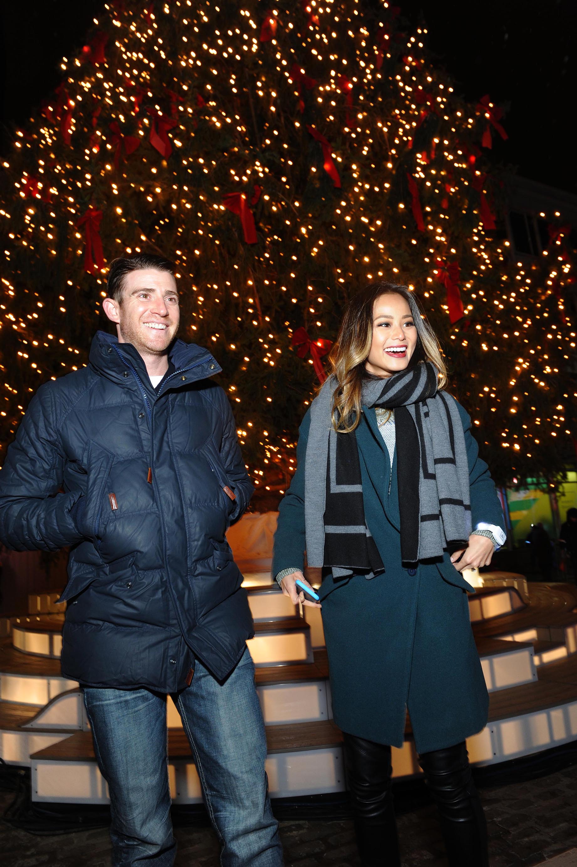 Jamie Chung attends Annual Tree Lighting Spectacular