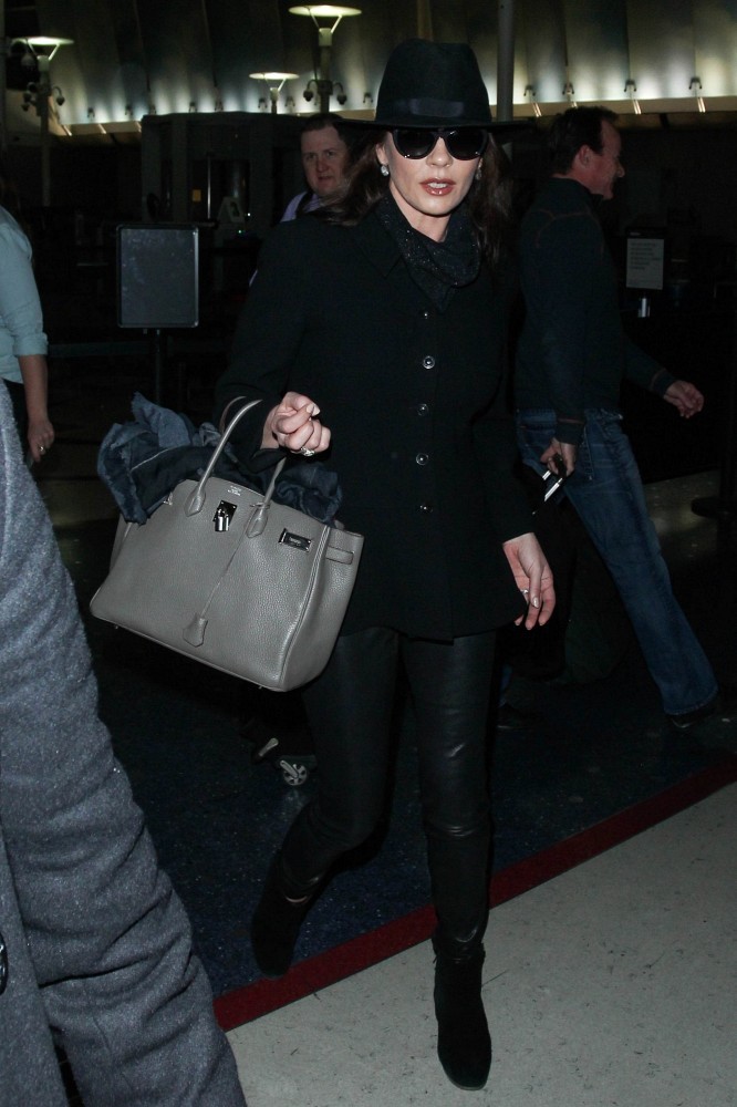 Catherine Zeta Jones seen at LAX