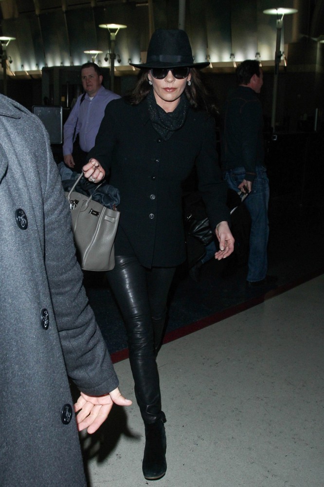 Catherine Zeta Jones seen at LAX