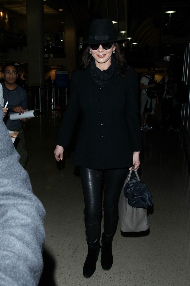 Catherine Zeta Jones seen at LAX