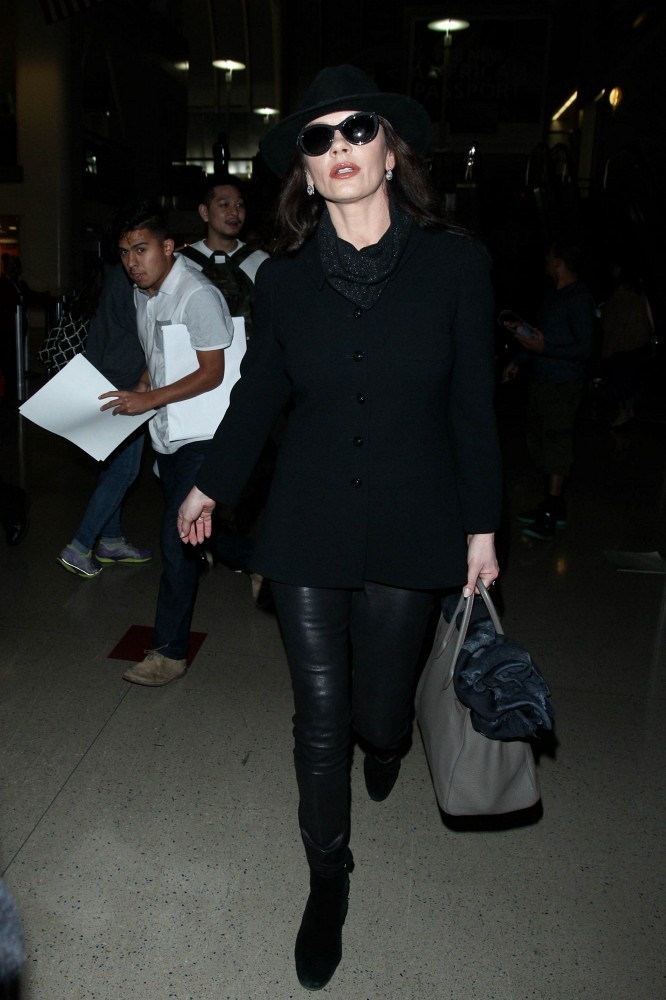 Catherine Zeta Jones seen at LAX